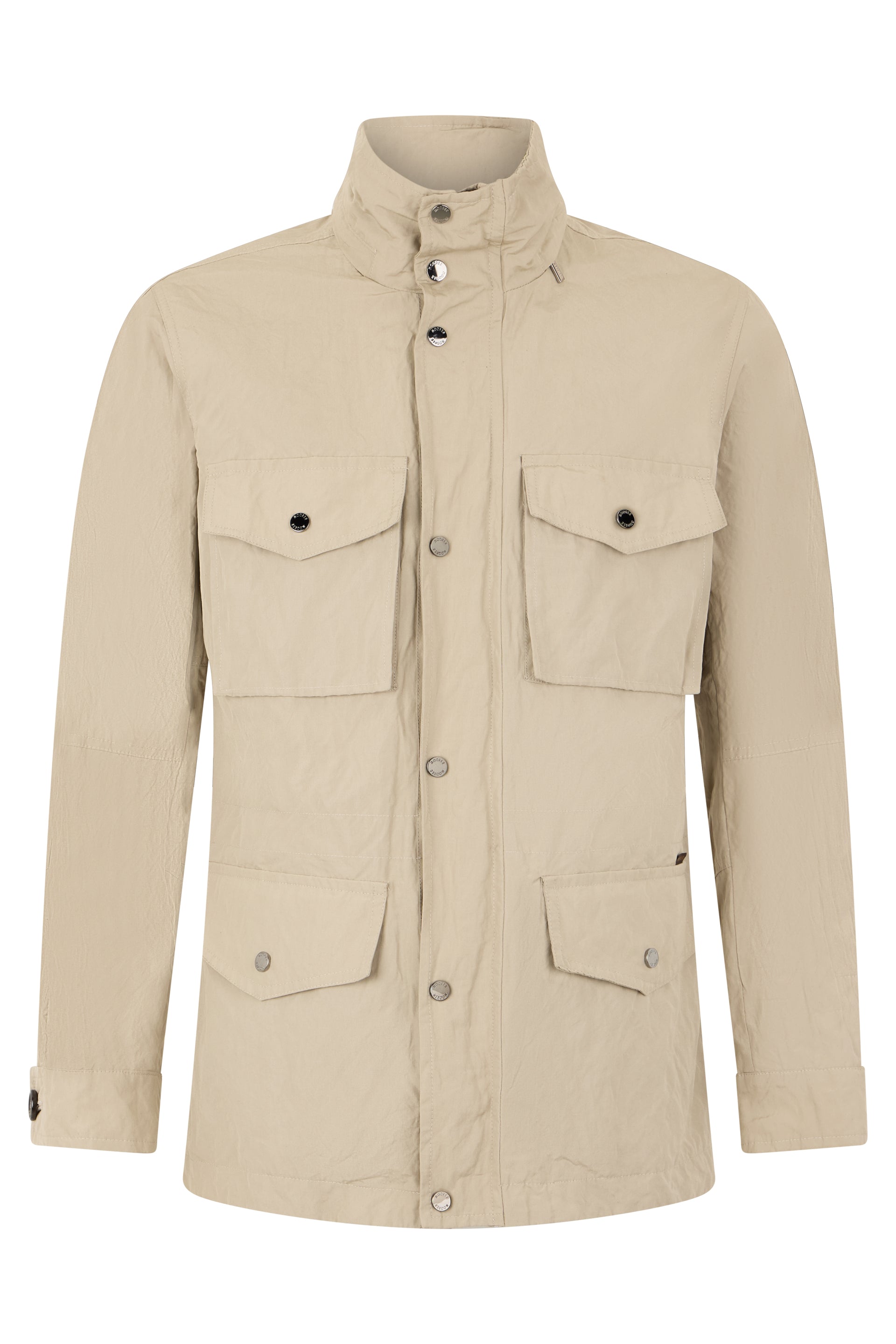 Light Beige Jacket with Button Closure