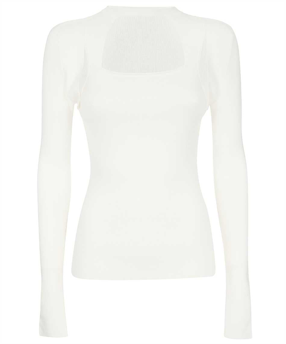 Knitted viscosa-blend top