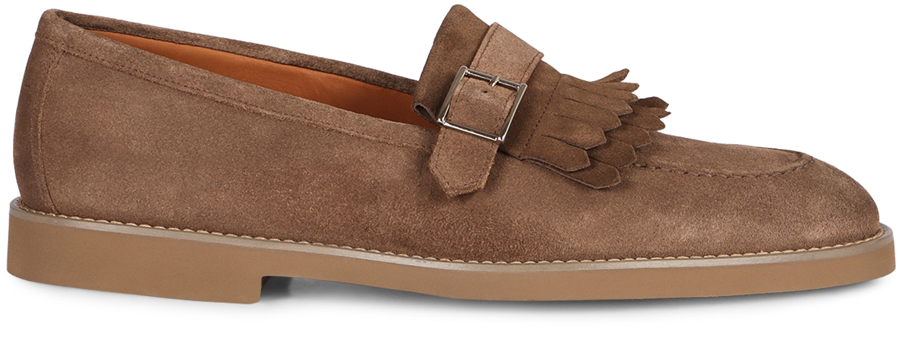 Suede monk-strap shoes
