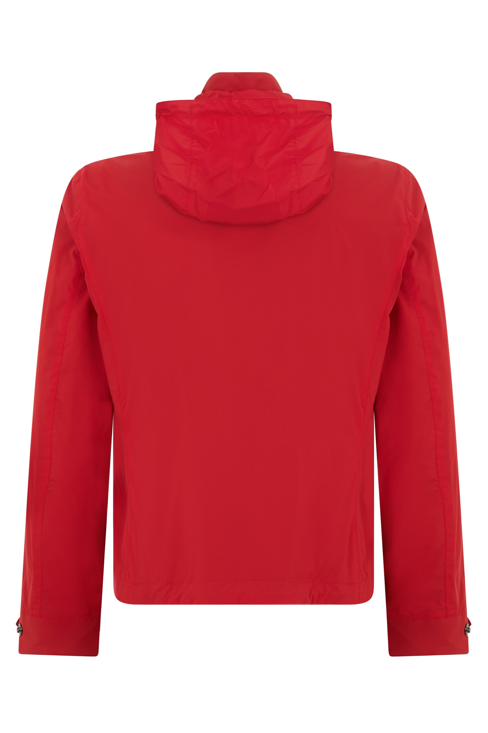 Light red jacket with a hood