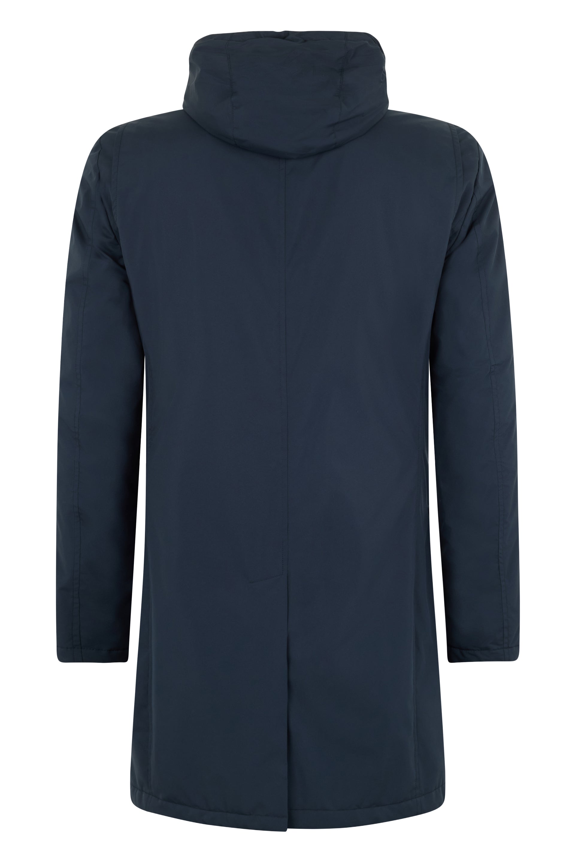 Dark Blue Parka with Adjustable Hood