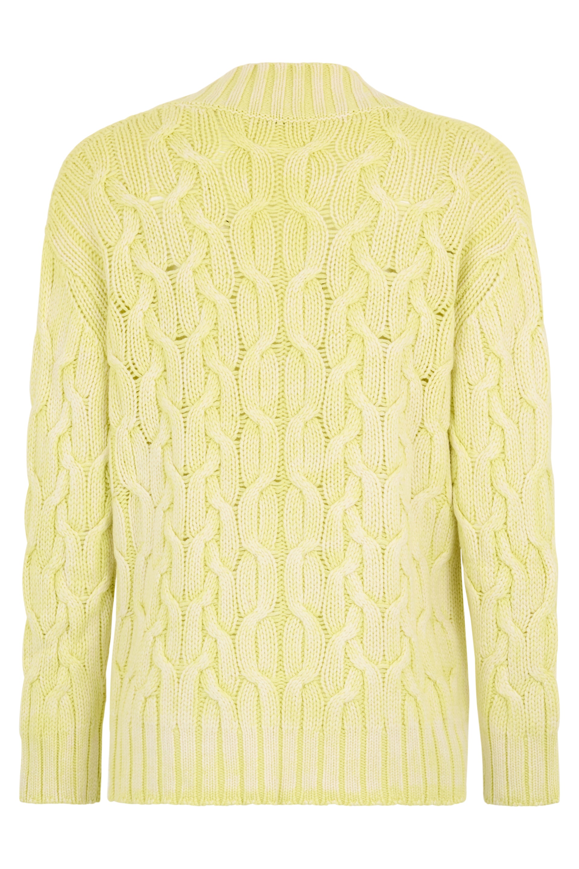 Yellow sweater with a V-neck and long sleeves, ideal for a comfortable and stylish look.