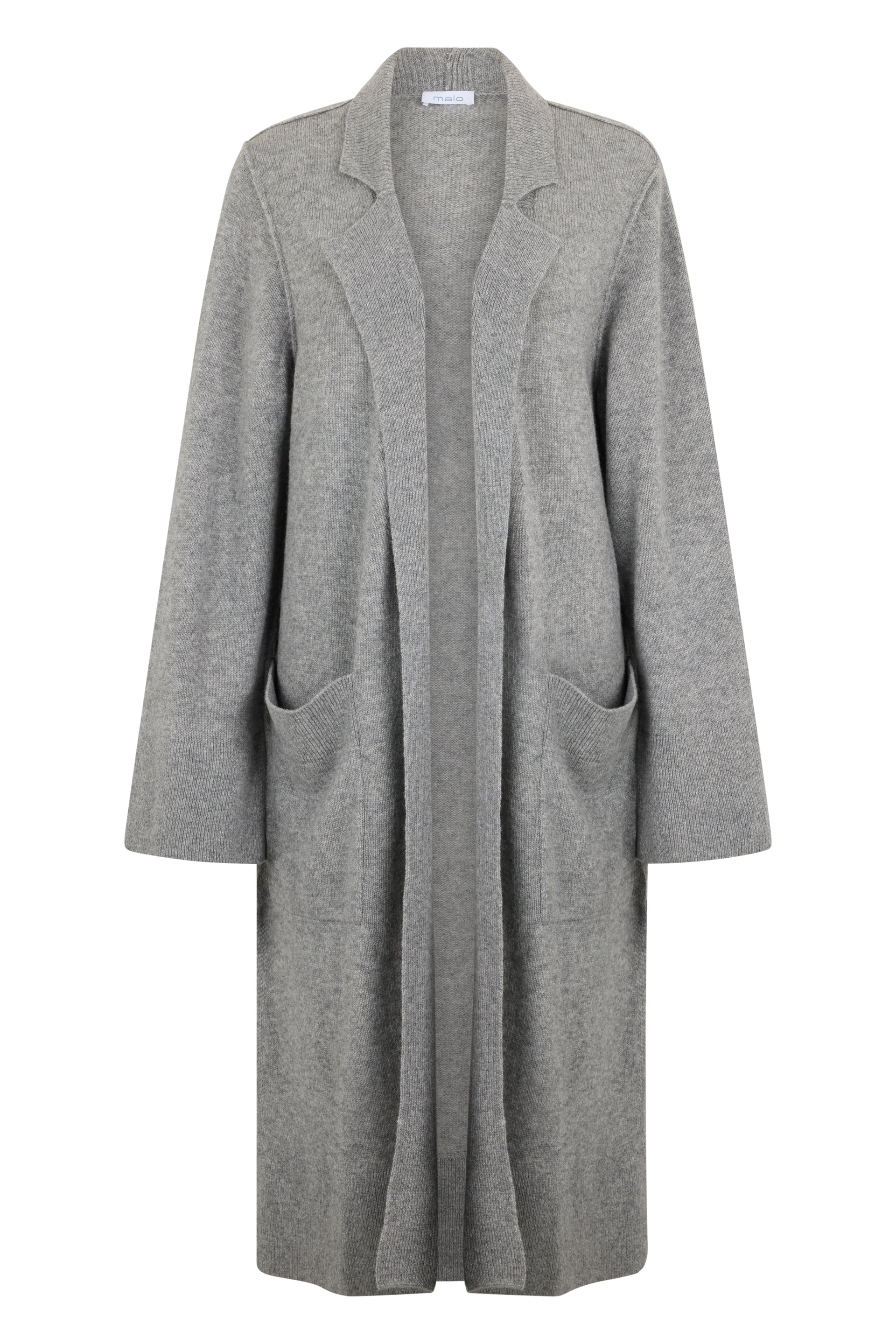 Gray soft cardigan for a casual and refined look.