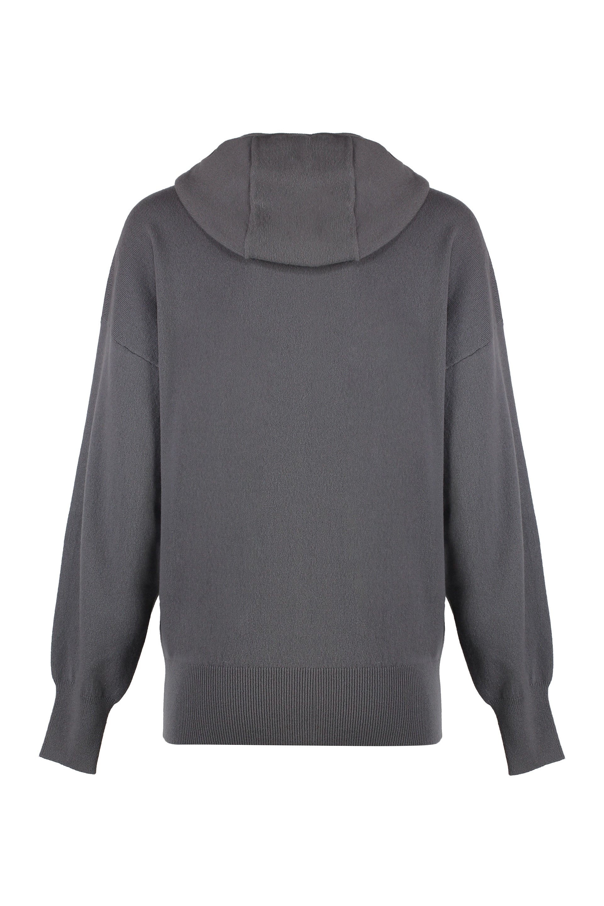 Knitted full zip hoodie