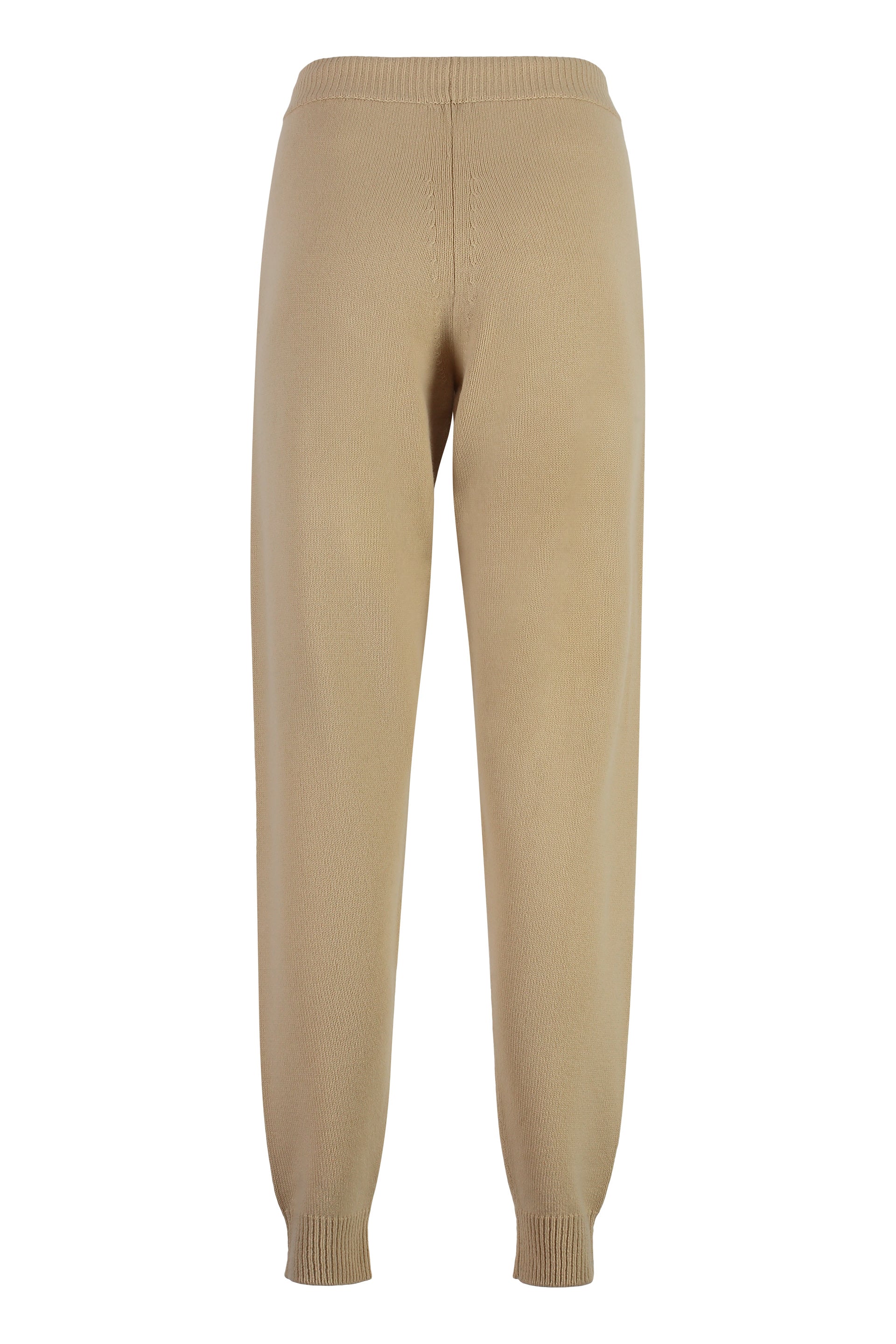 Knitted cashmere track-pants