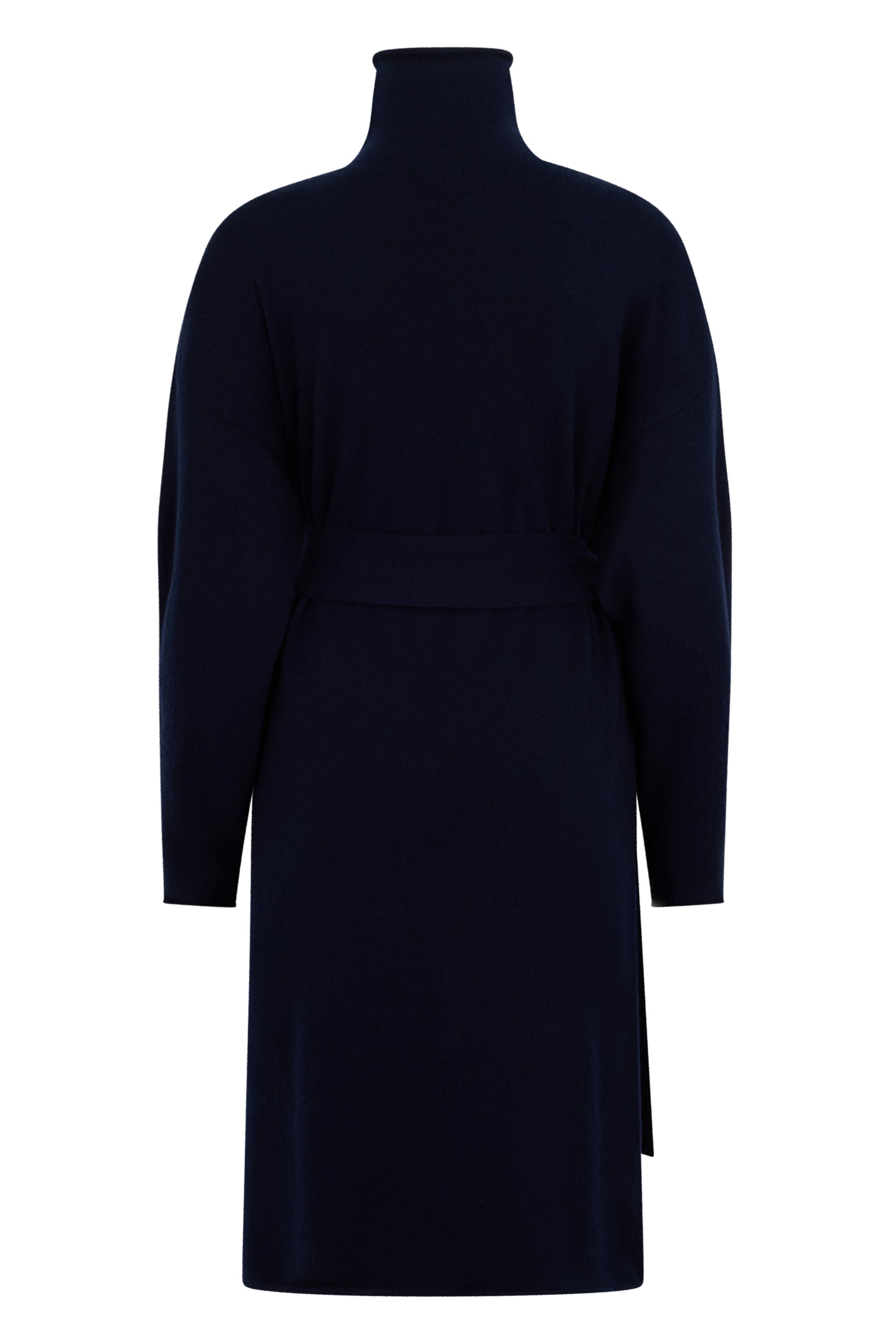 Knee-length dress in dark blue