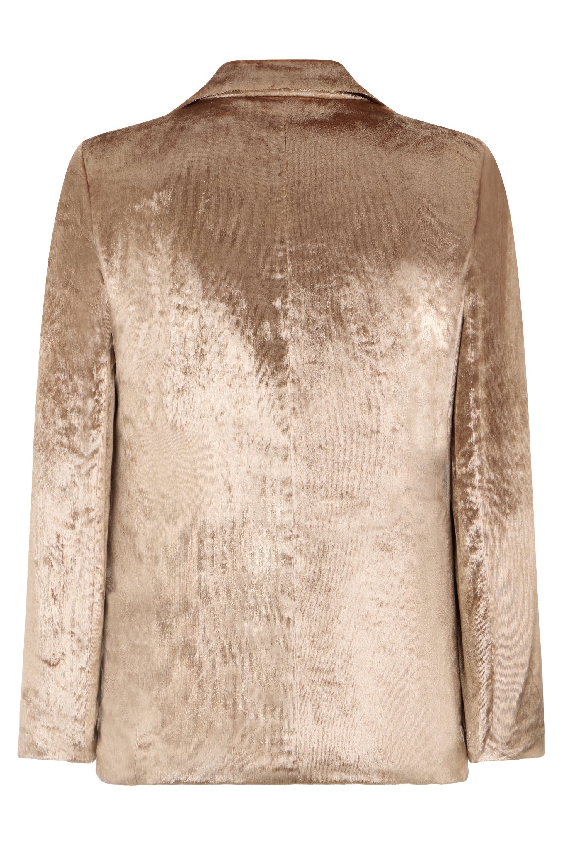 Beige blazer in elegant and versatile velvet.