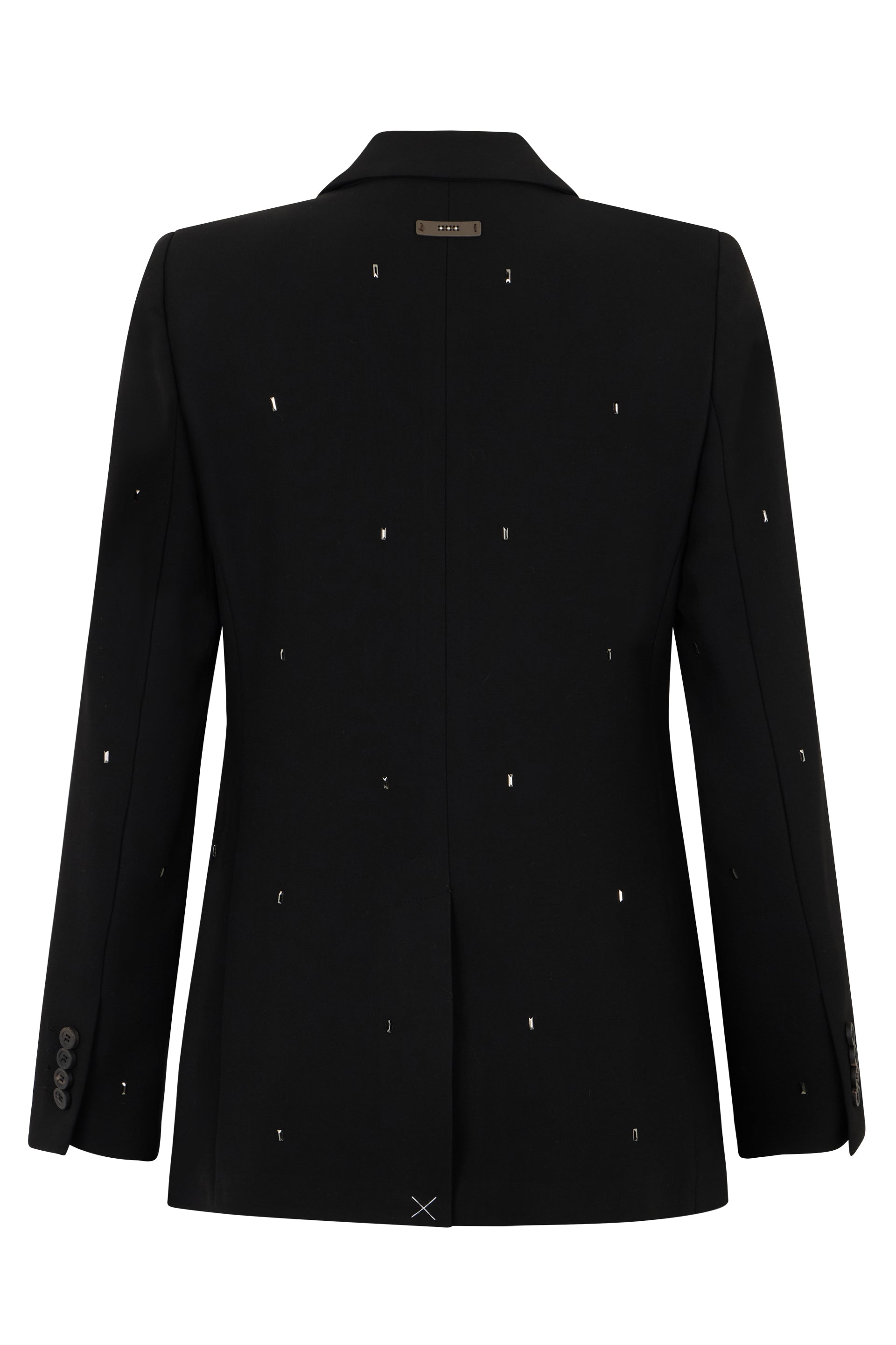Classic black blazer with an elegant and versatile design.