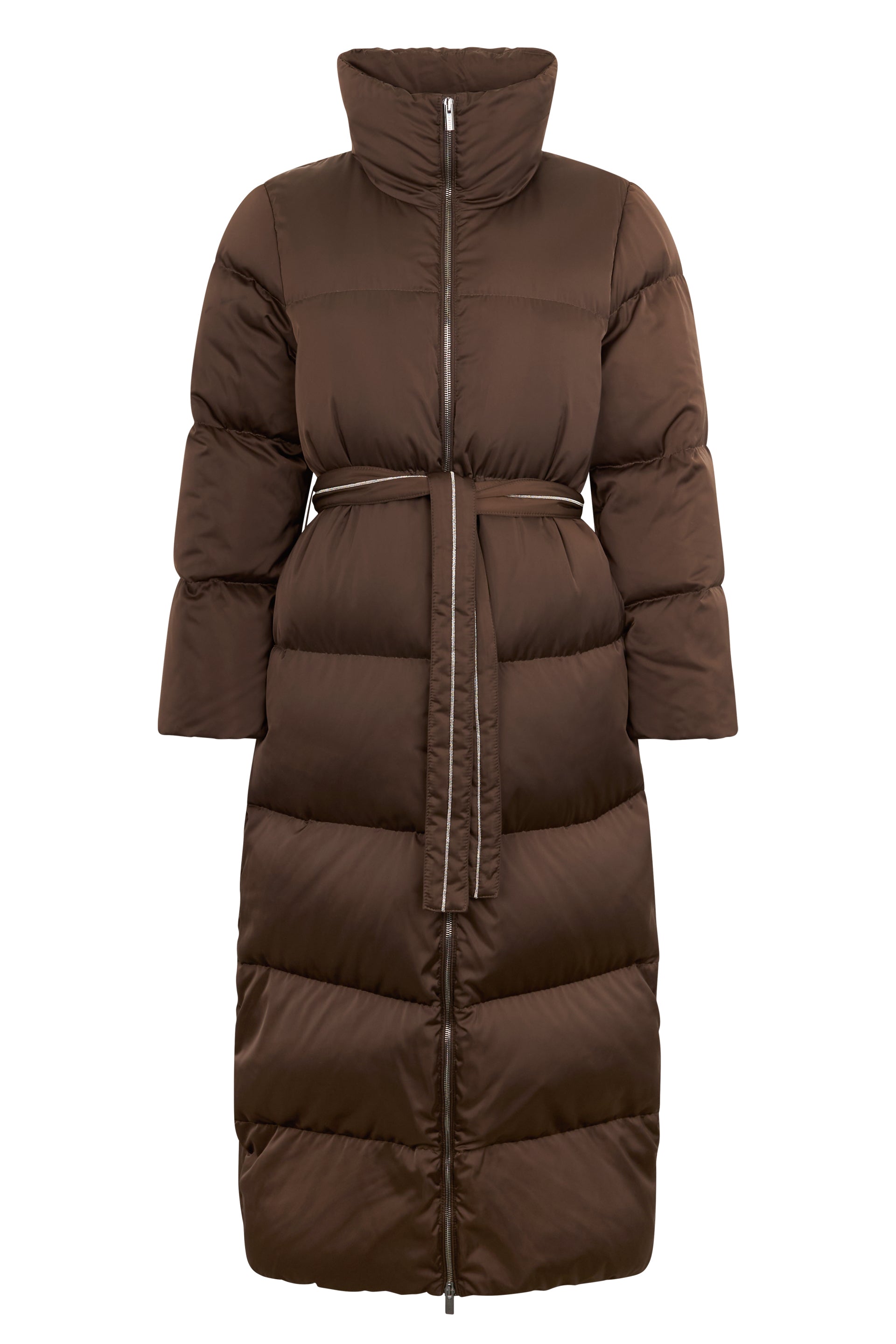 Brown padded coat elegant and functional for every occasion.