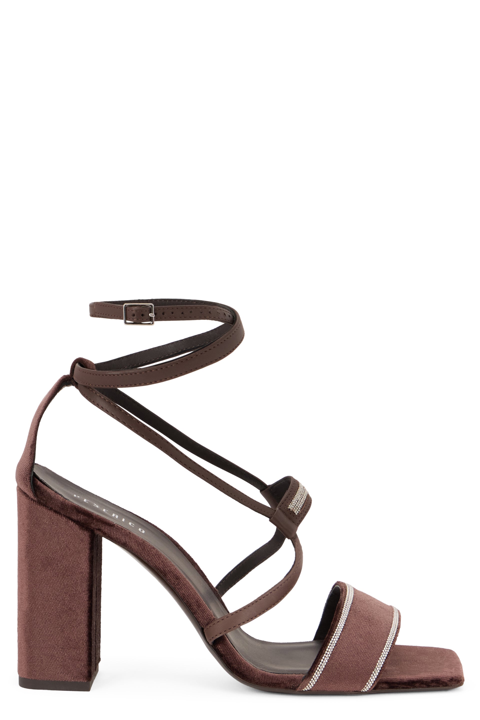 Elegant wedge sandal with a chic design.