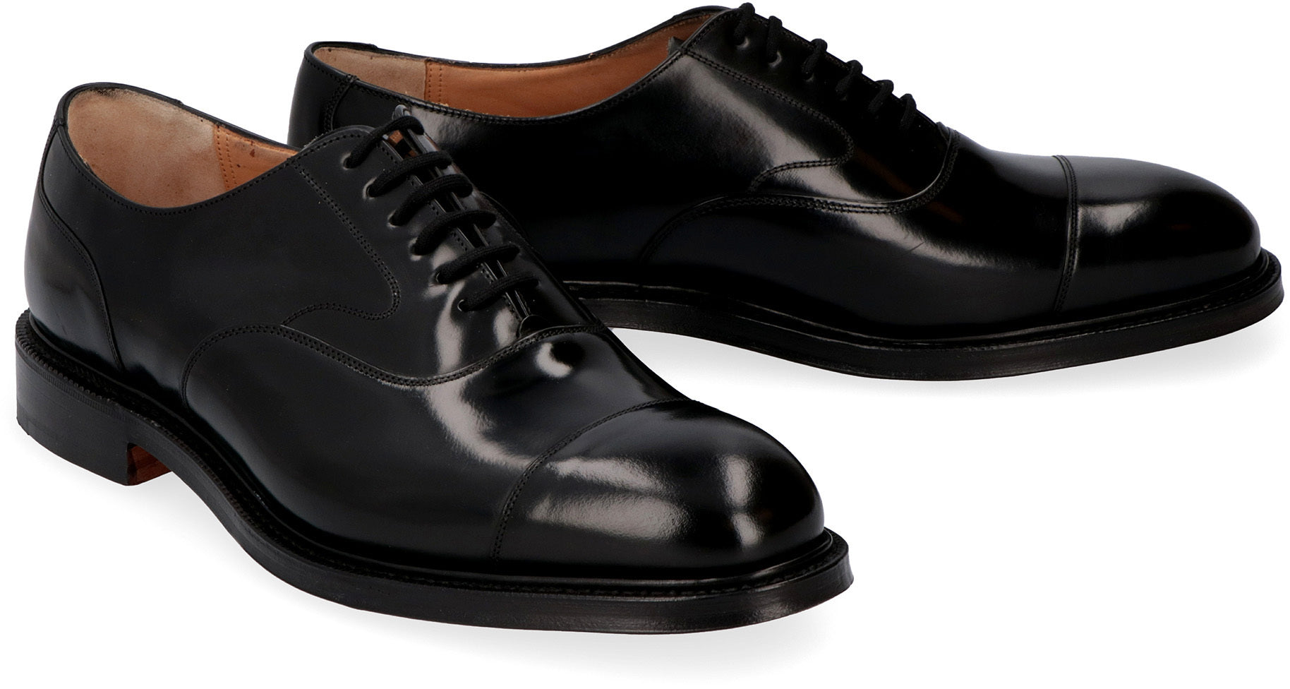 Lancaster leather lace-up derby shoes