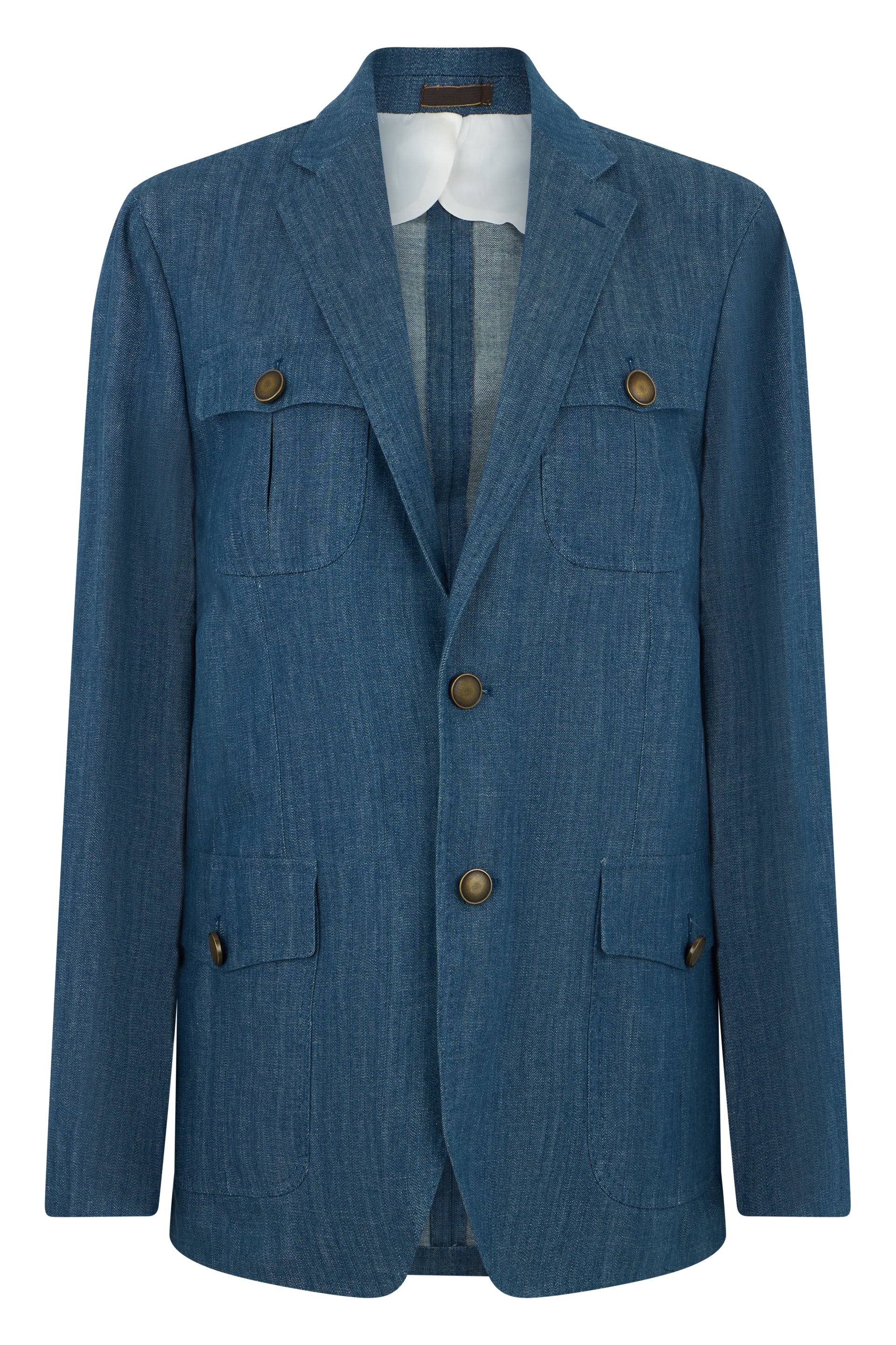 Elegant and versatile blue denim jacket