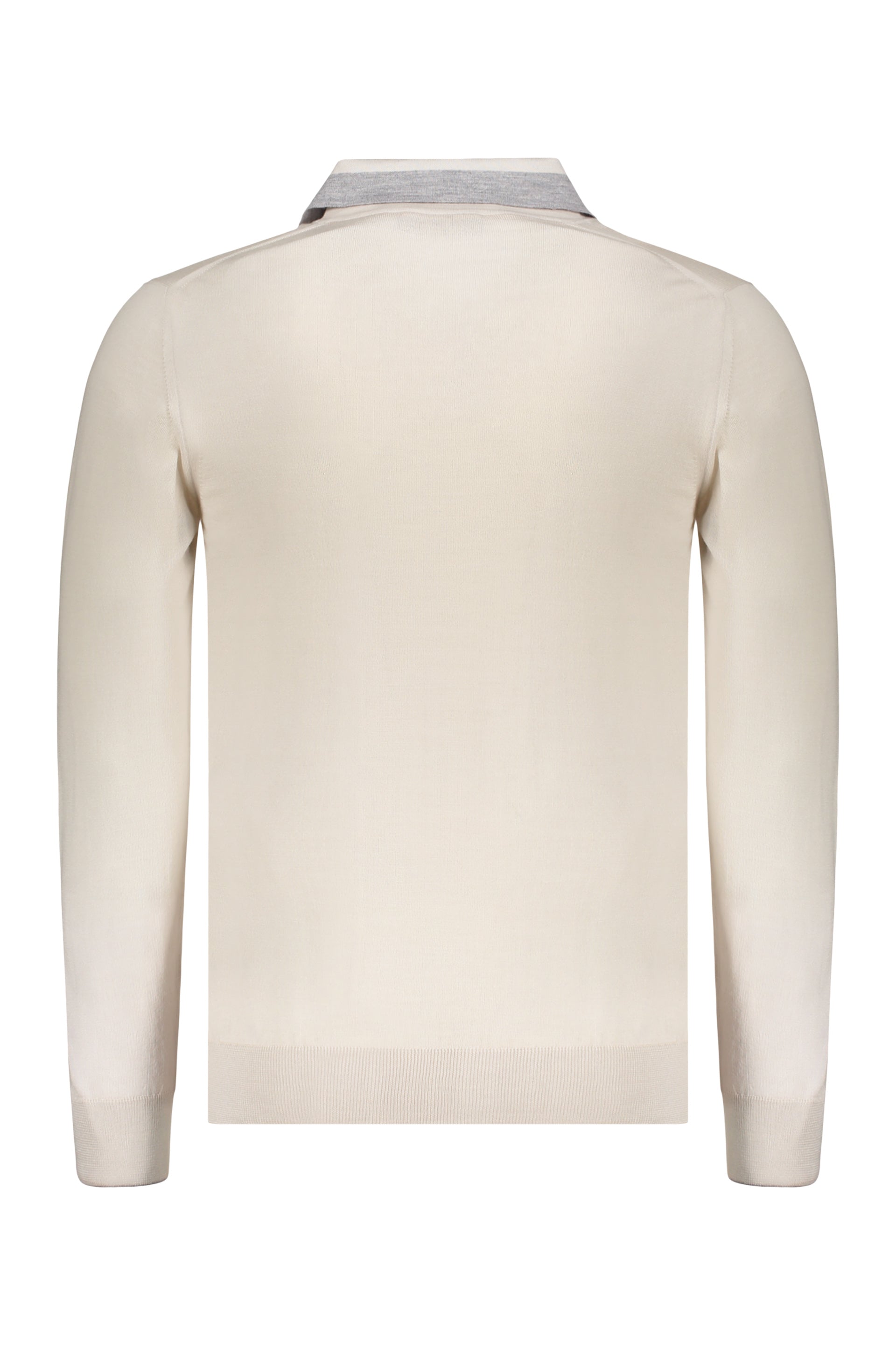 Chic light sweater with polo collar