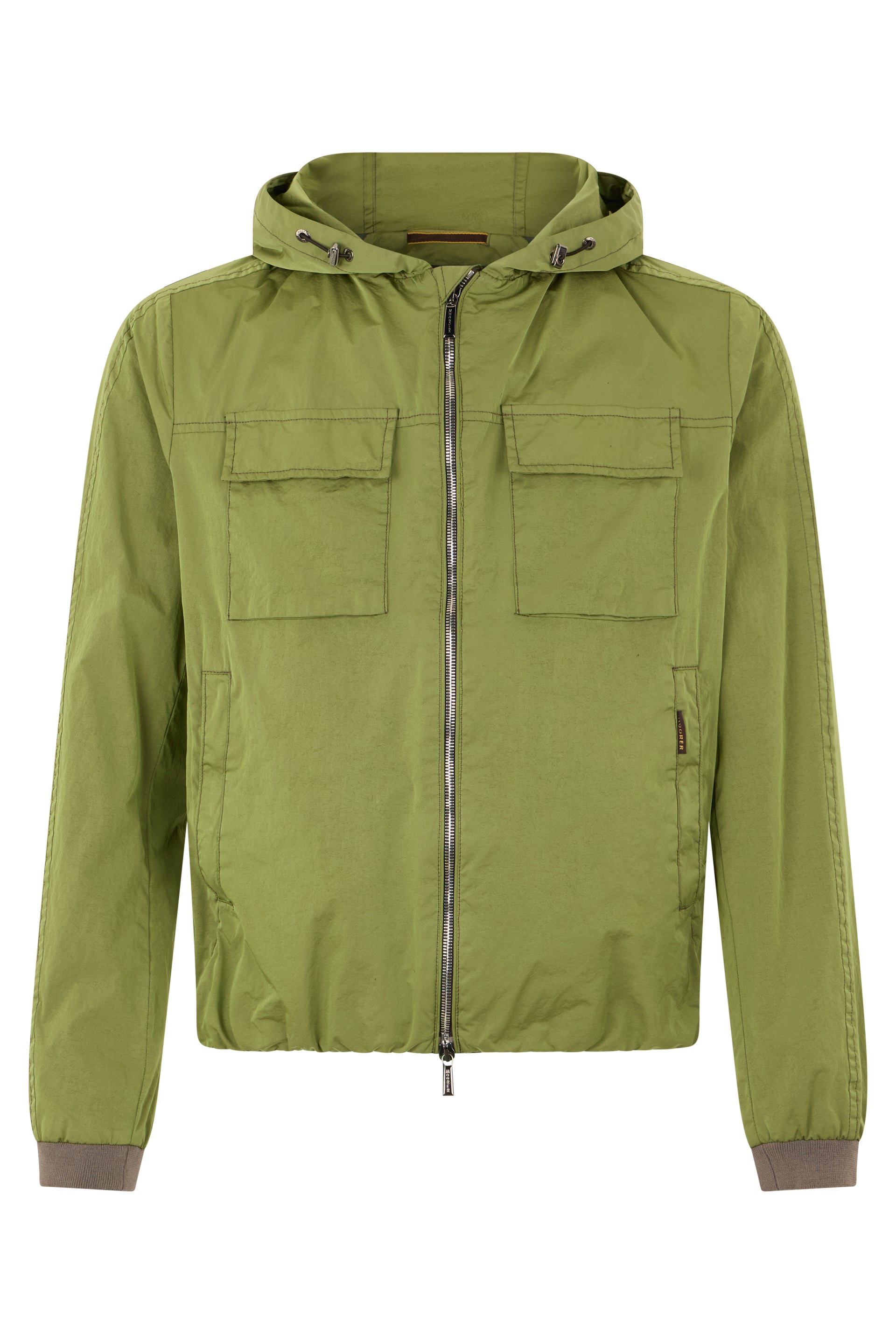 Green Jacket with Hood and Zip