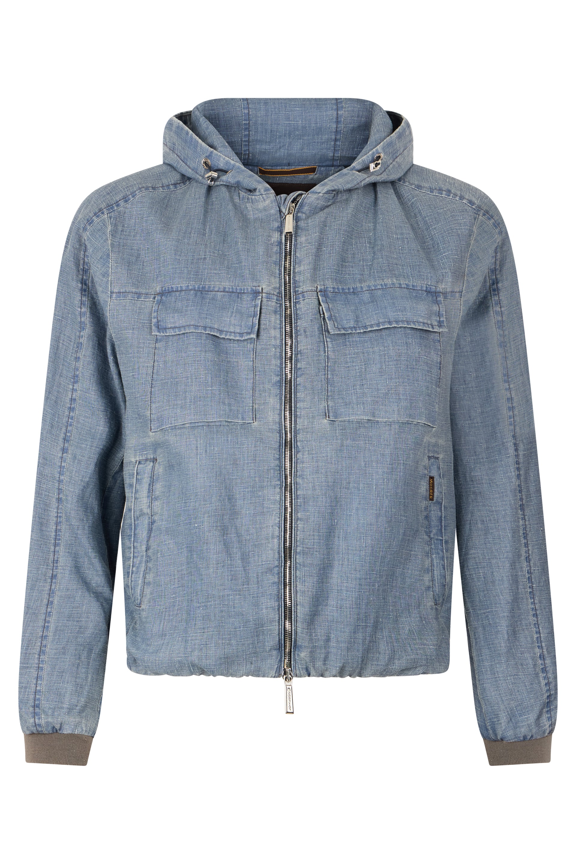 Denim jacket with casual and modern hood