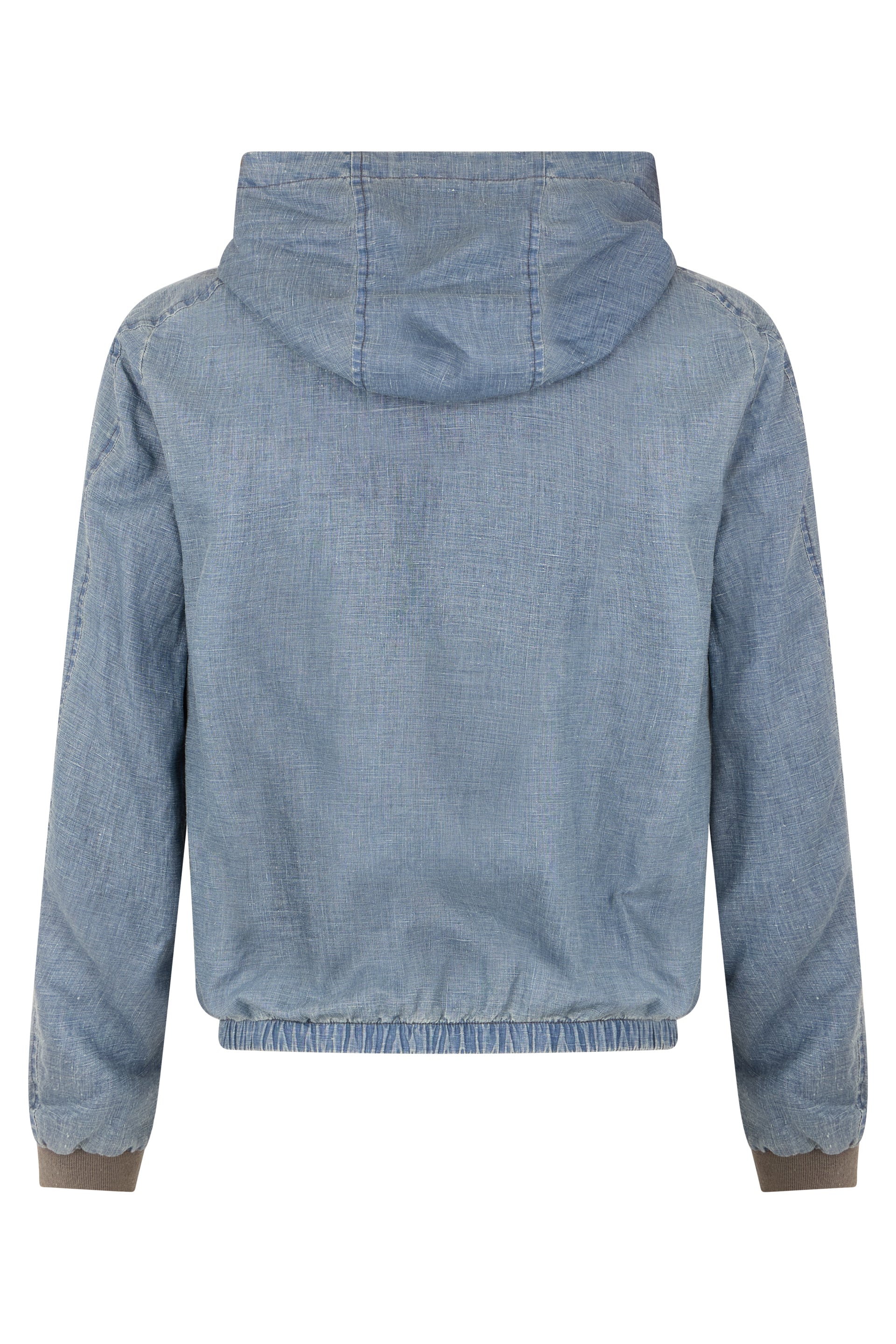 Denim jacket with casual and modern hood
