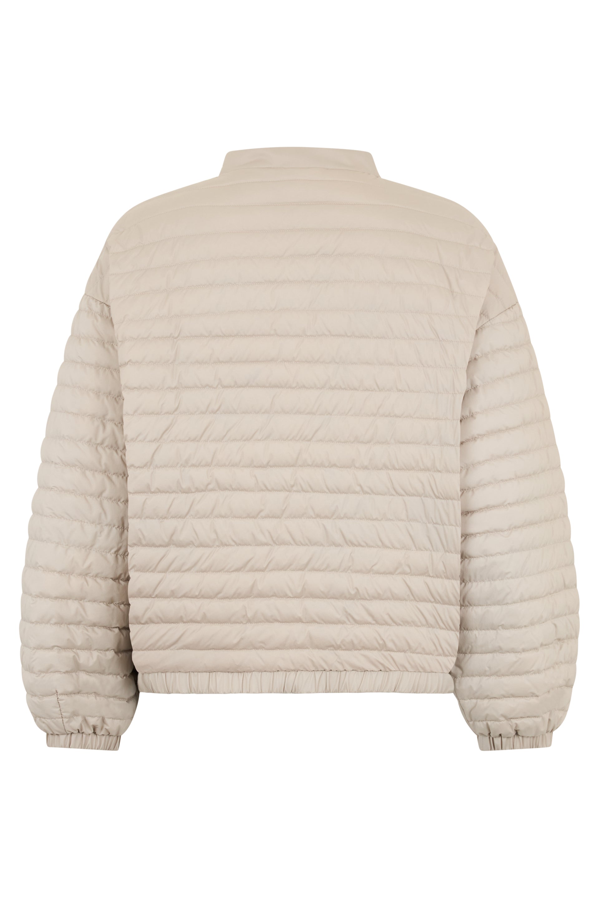 Winter jacket in sand color with oversized cut and zip closure.