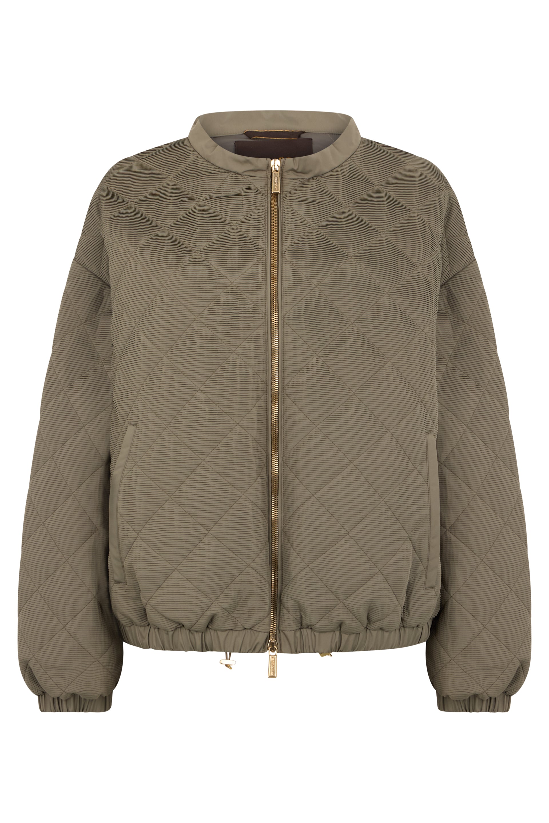 Winter bomber jacket in khaki, modern, warm and versatile.