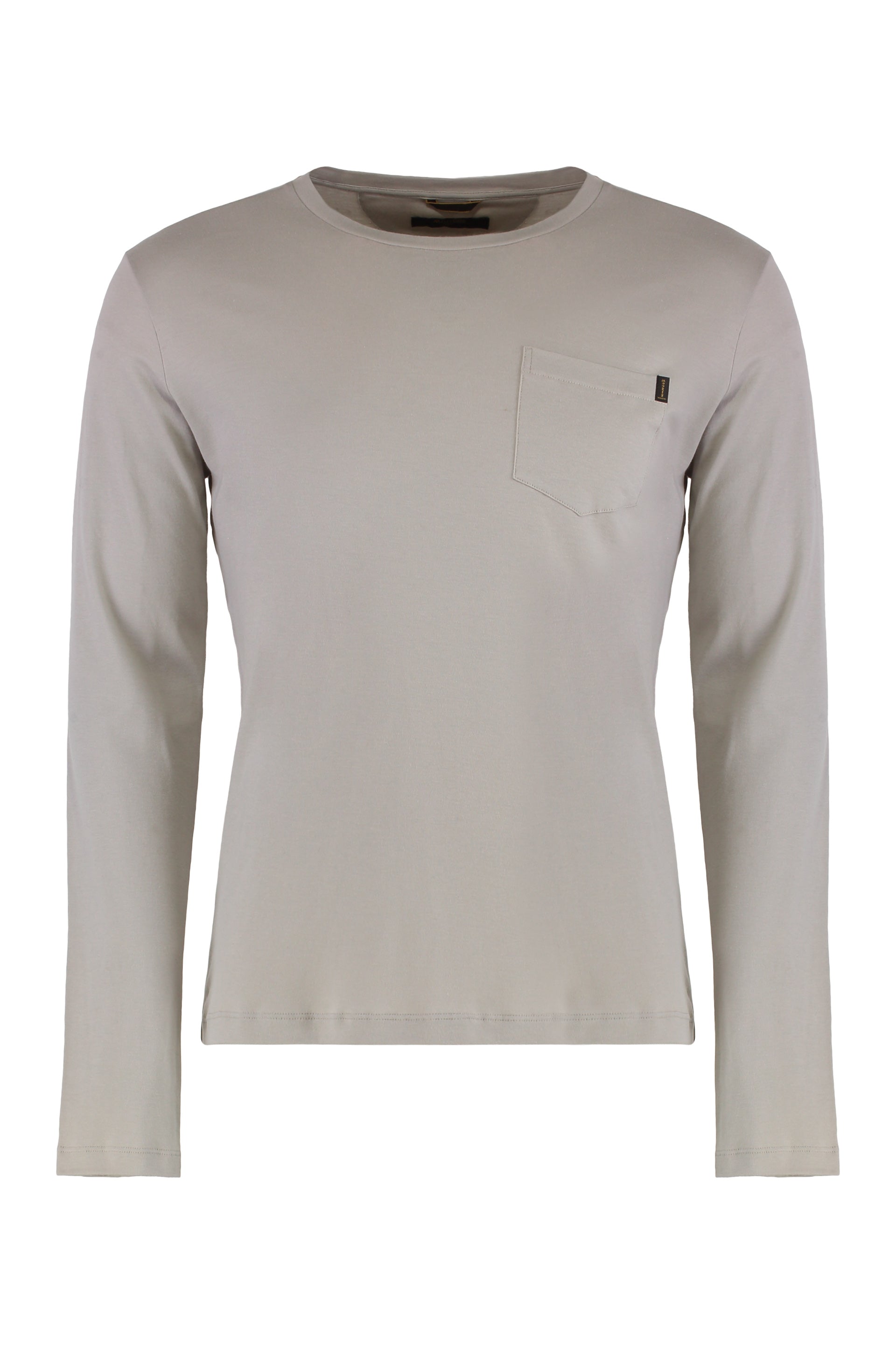 Long sleeve T-shirt in cotton and cashmere
