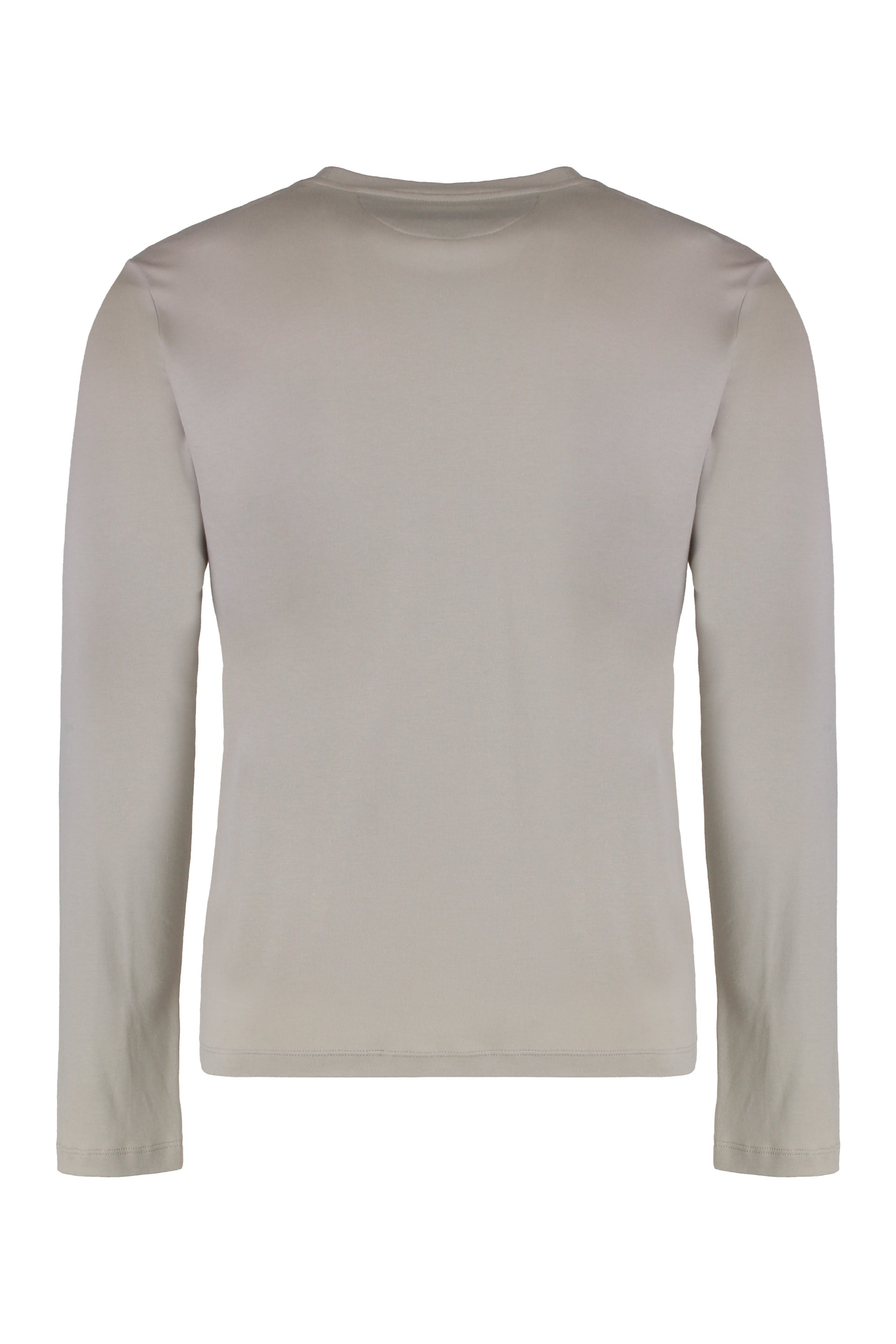 Long sleeve T-shirt in cotton and cashmere