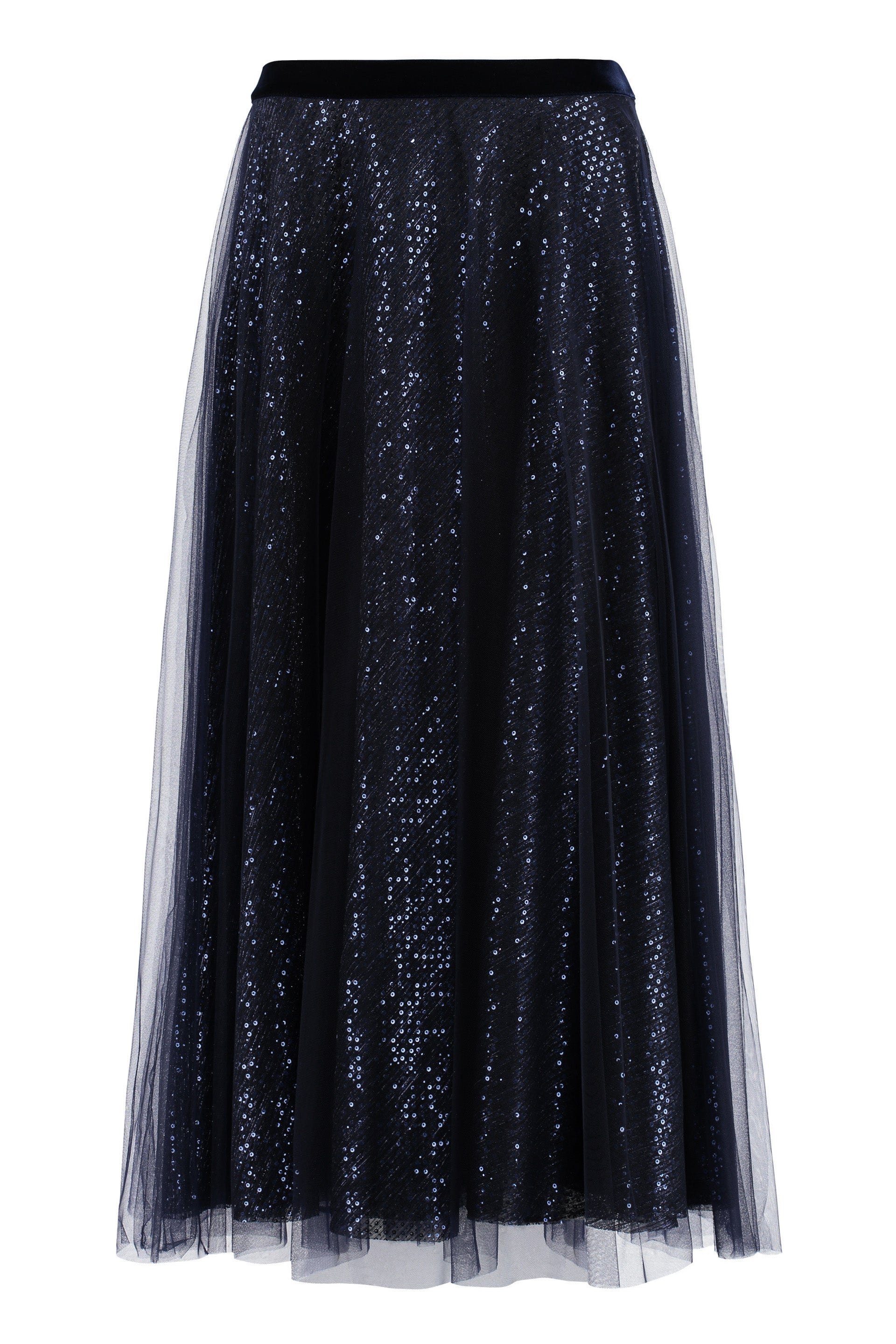 Sequined tulle skirt