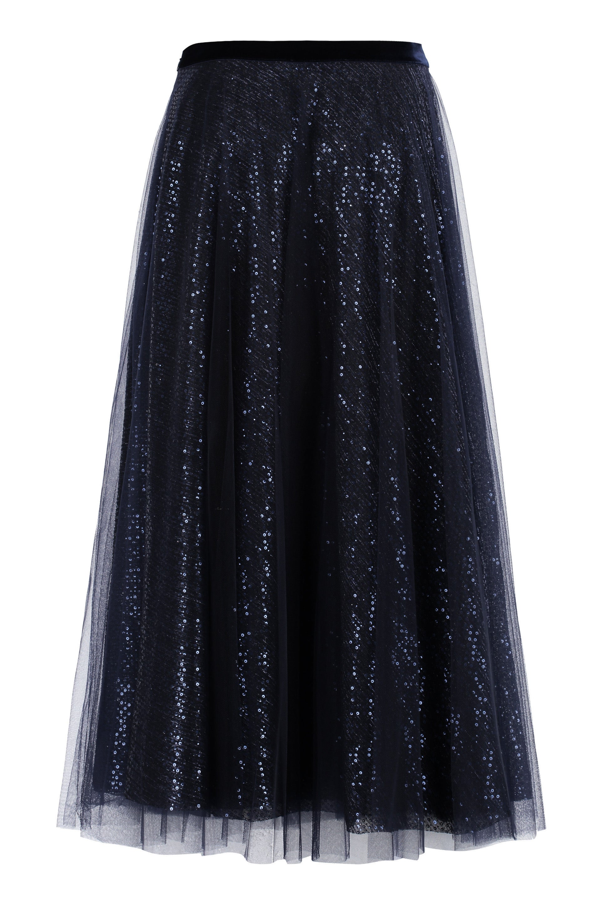 Sequined tulle skirt