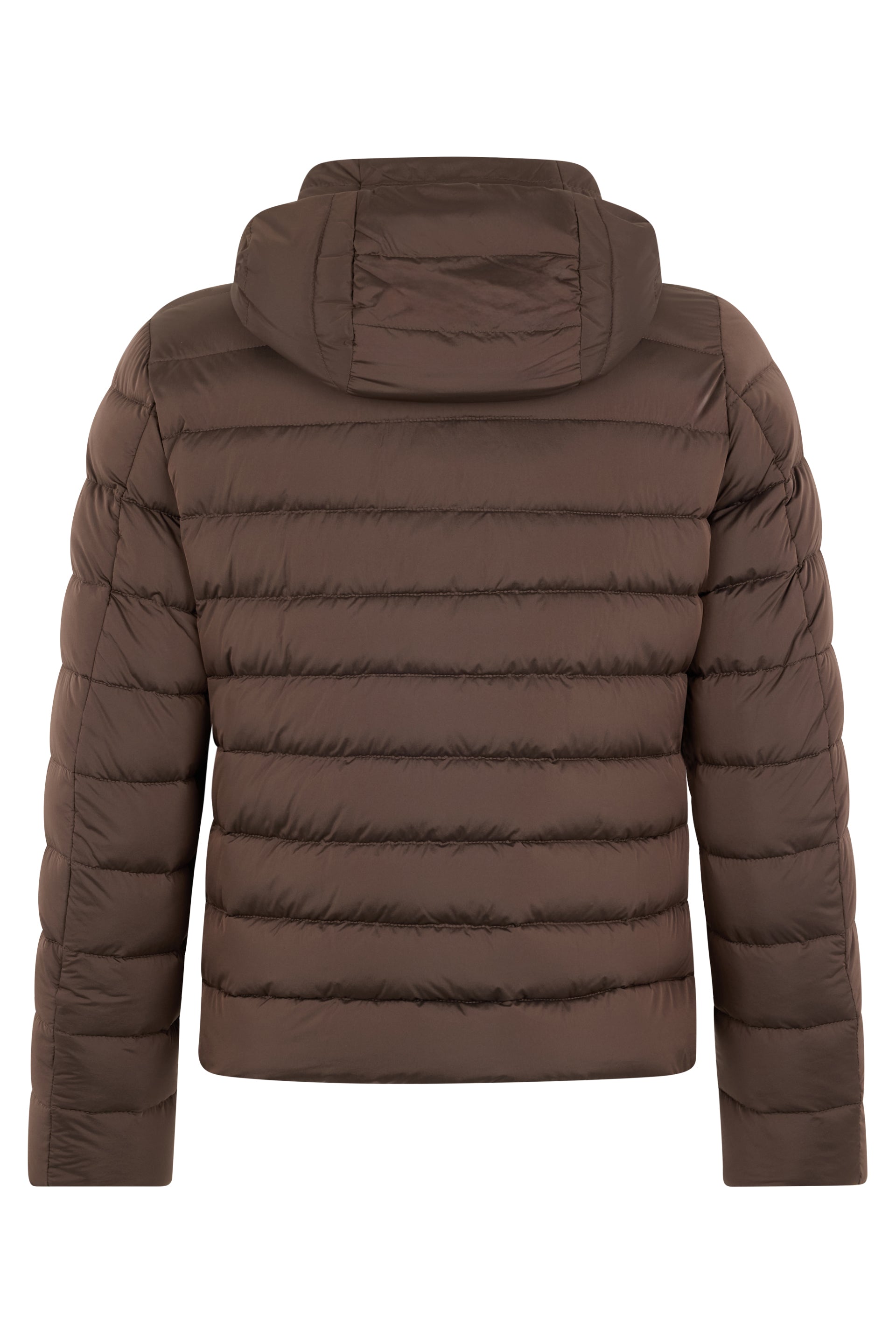 Brown padded jacket with elegant hood