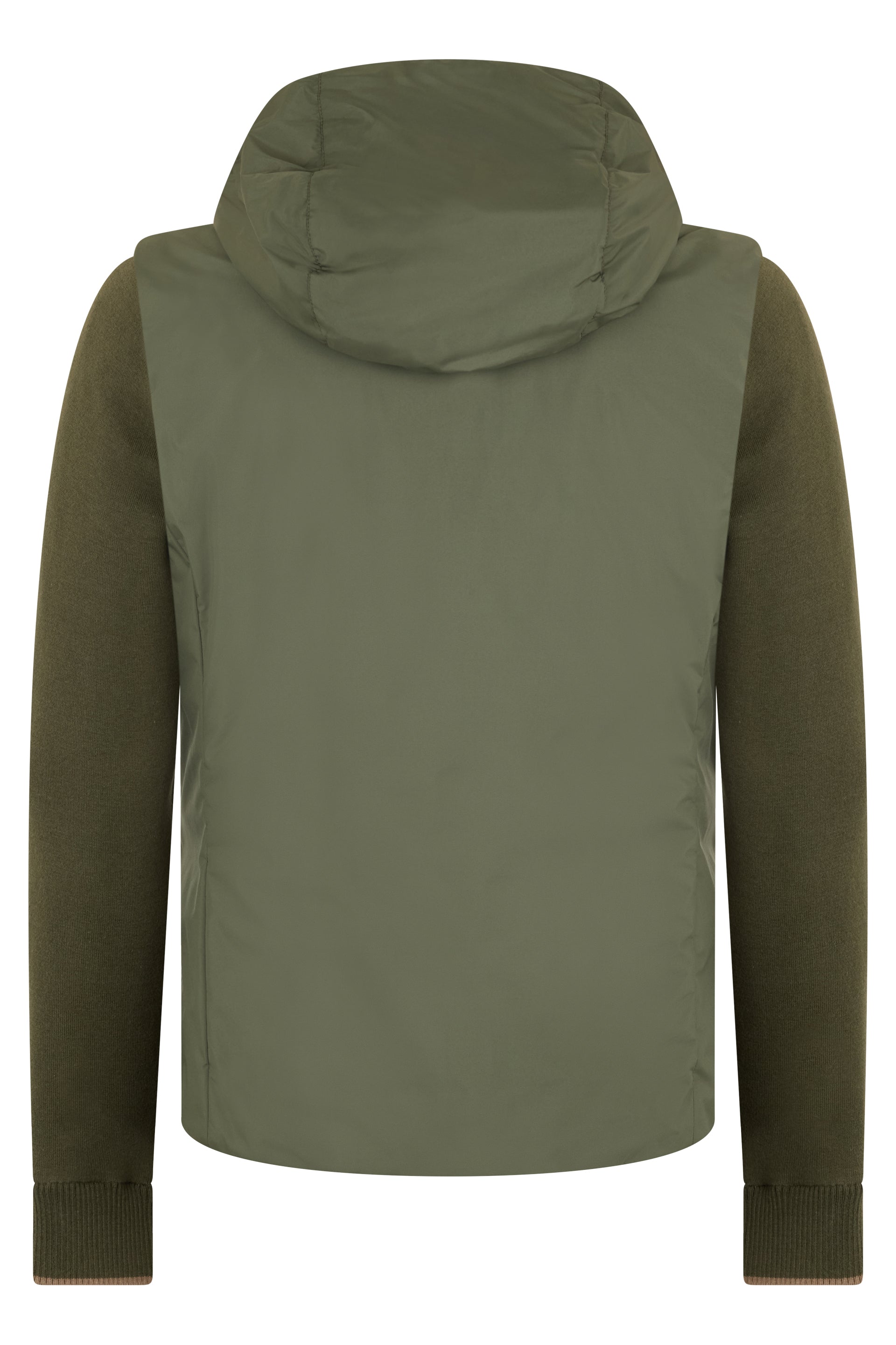 Jacket with hood olive green, modern style