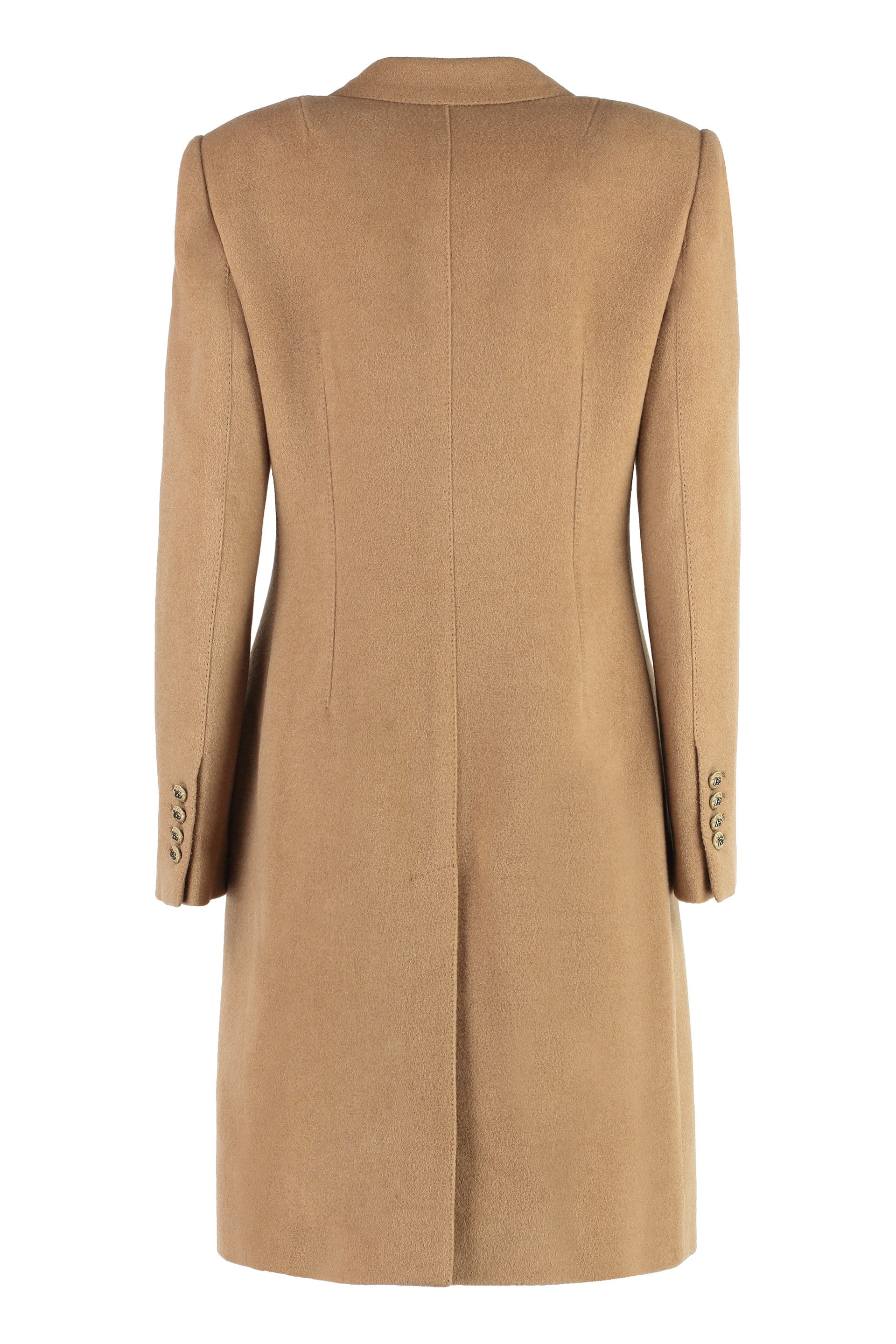 Single-breasted wool coat