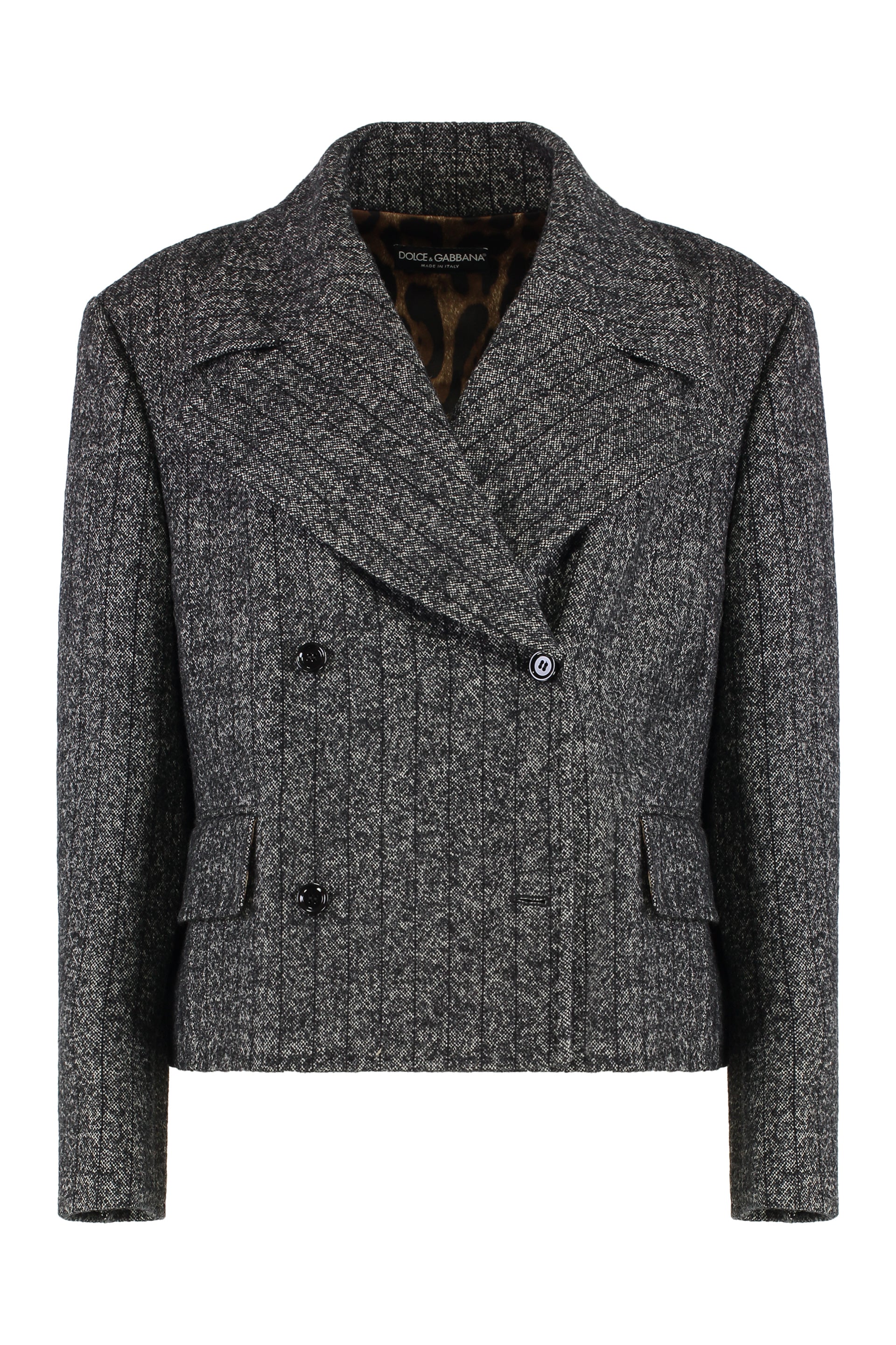 Double-breasted wool jacket