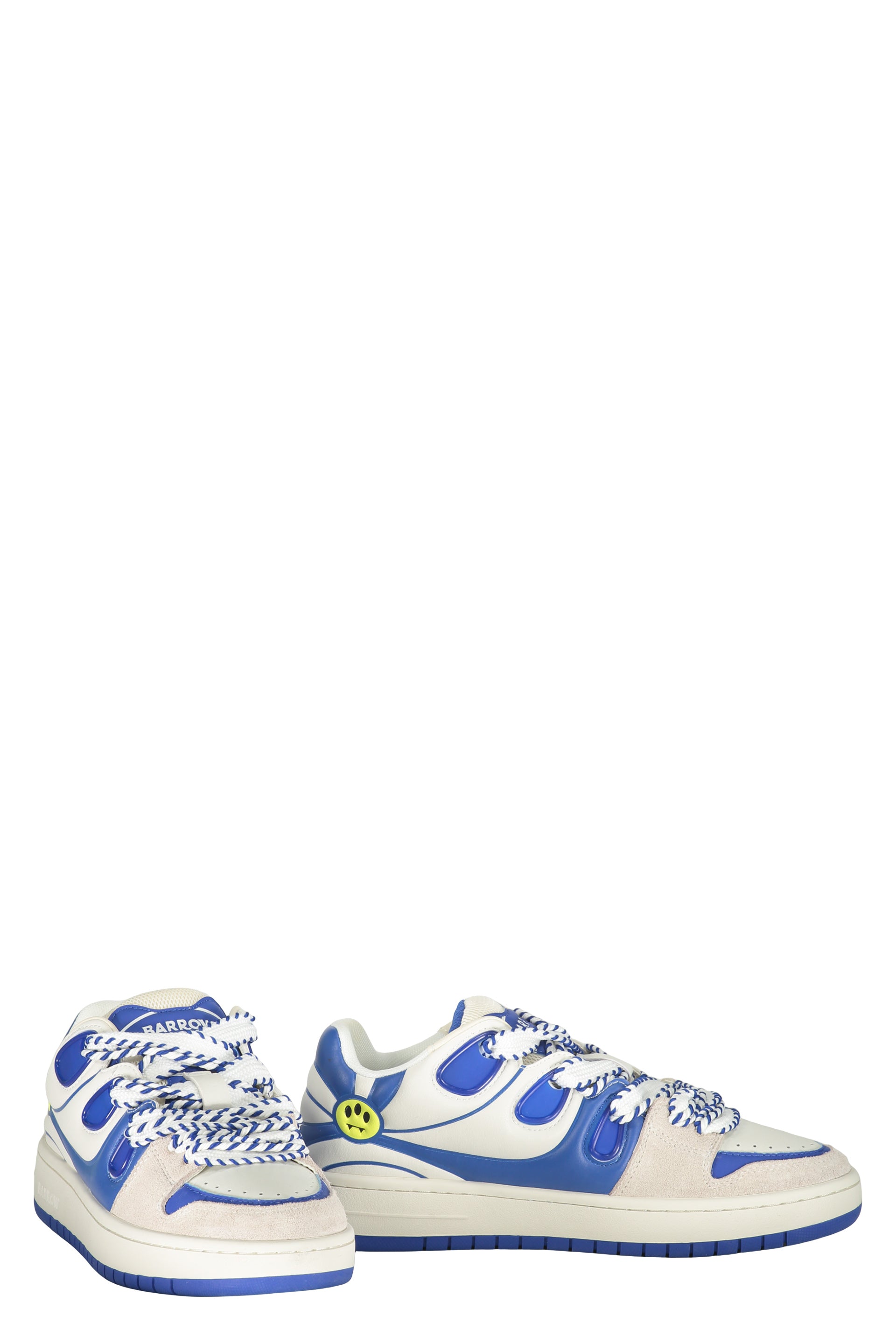 Modern white and blue sneakers, guaranteed comfort