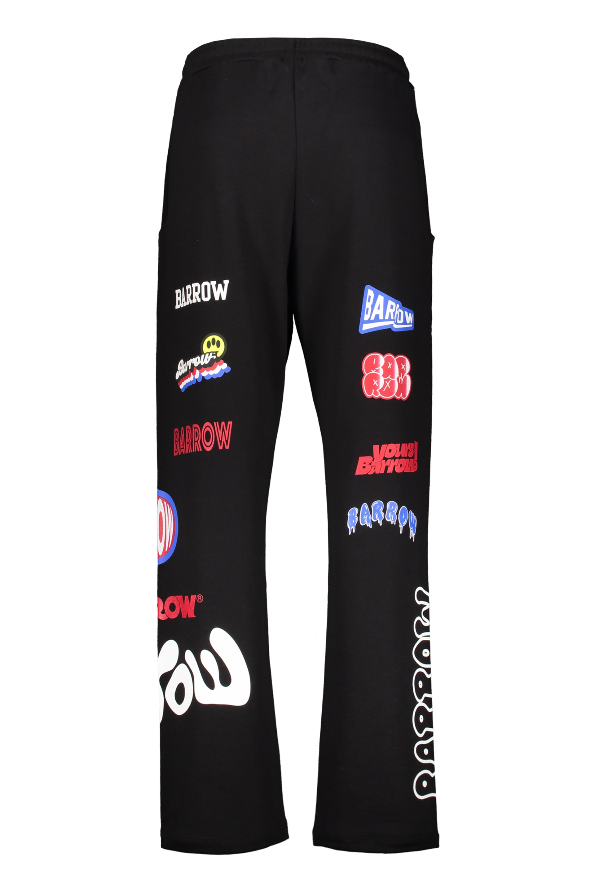 Casual black pants with original graphic design