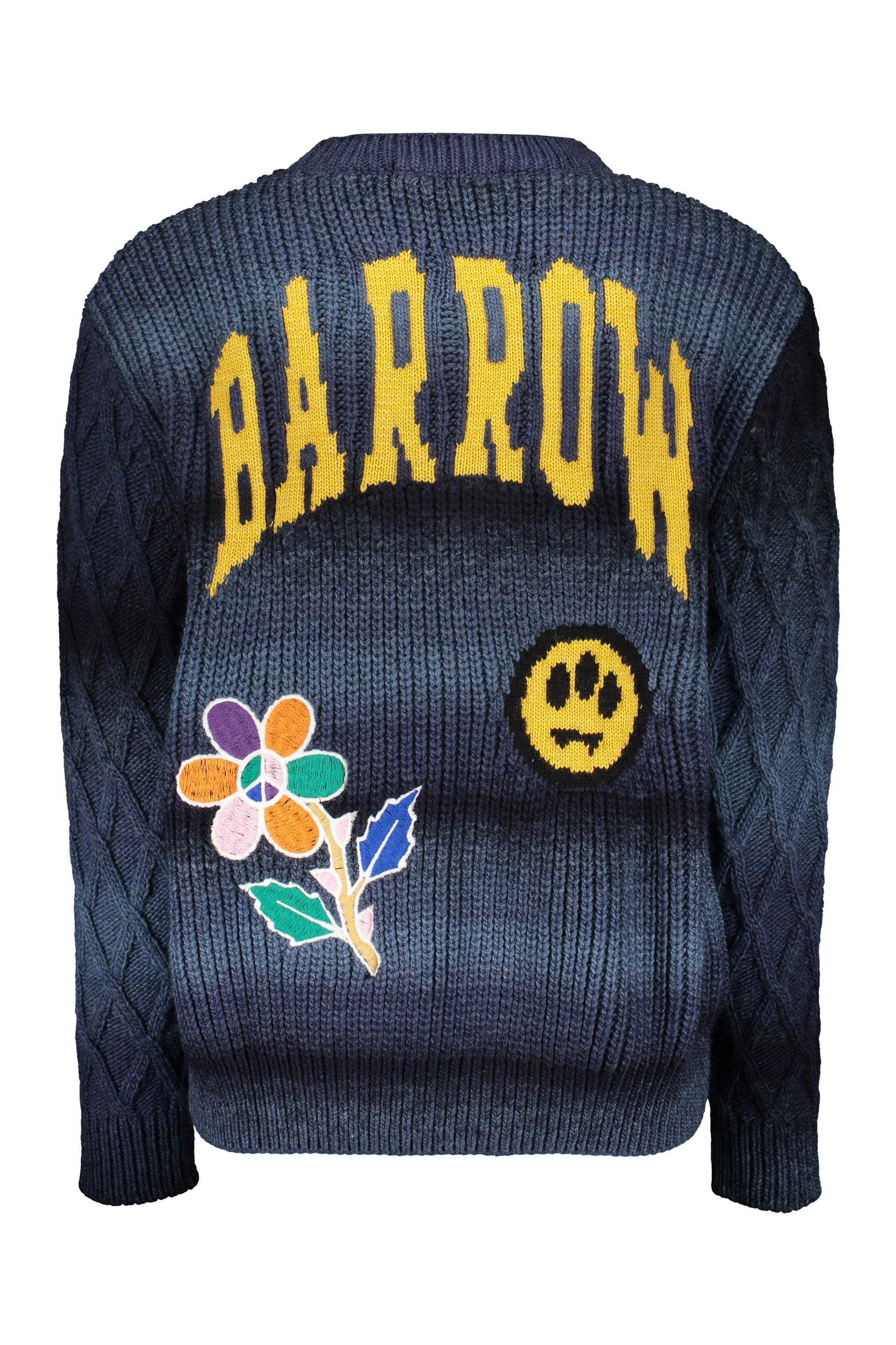 Soft sweater with playful animal appliques