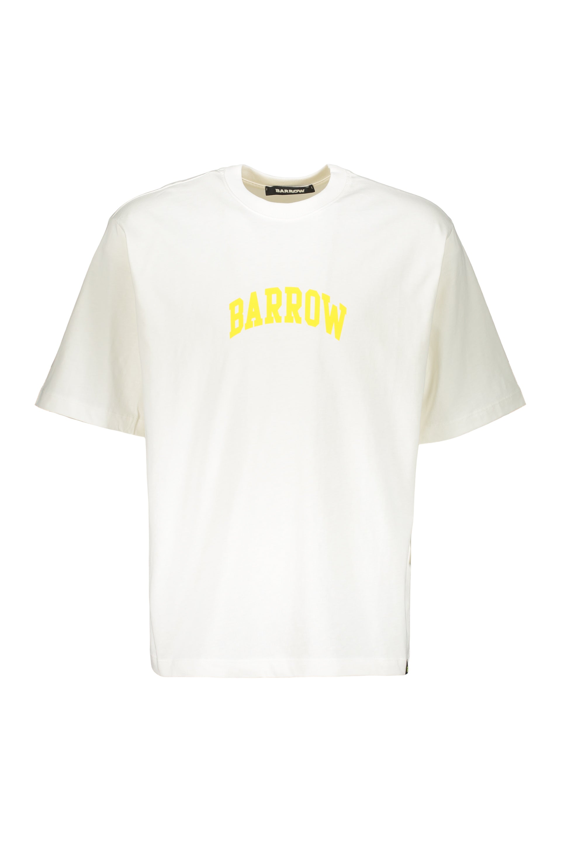 Crew neck T-shirt with yellow lettering