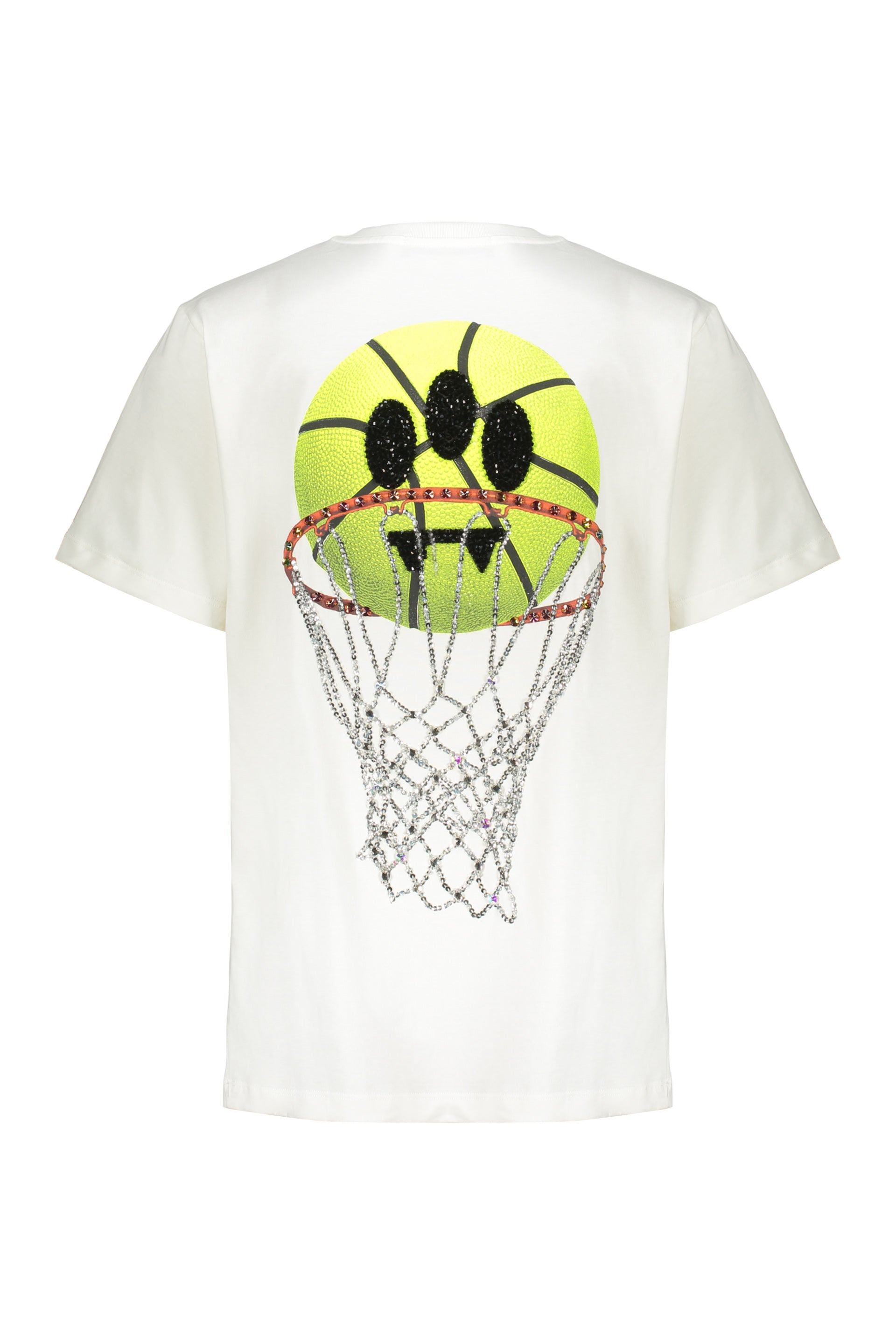 White oversized T-shirt with graphic print