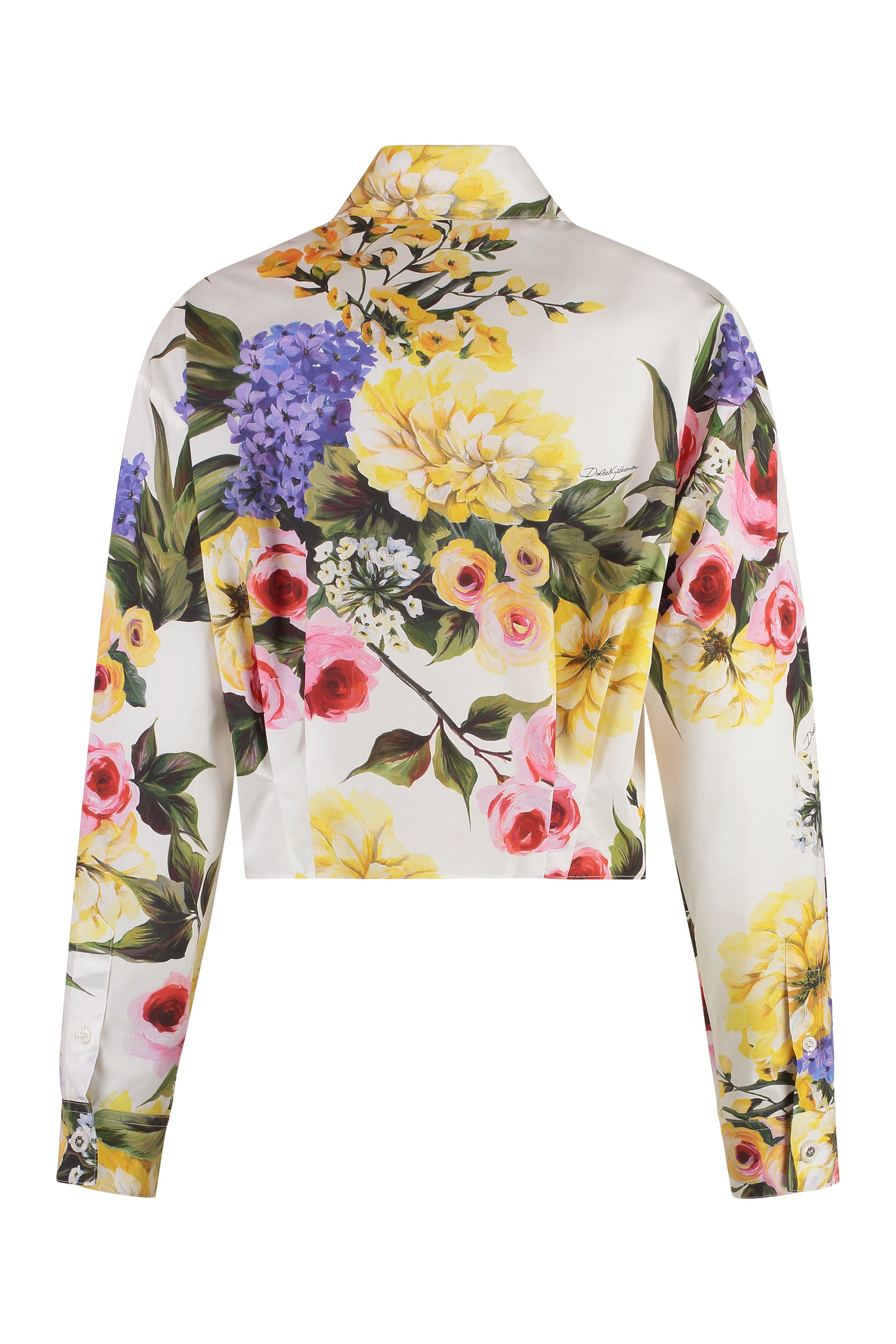 Floral print cotton blouse