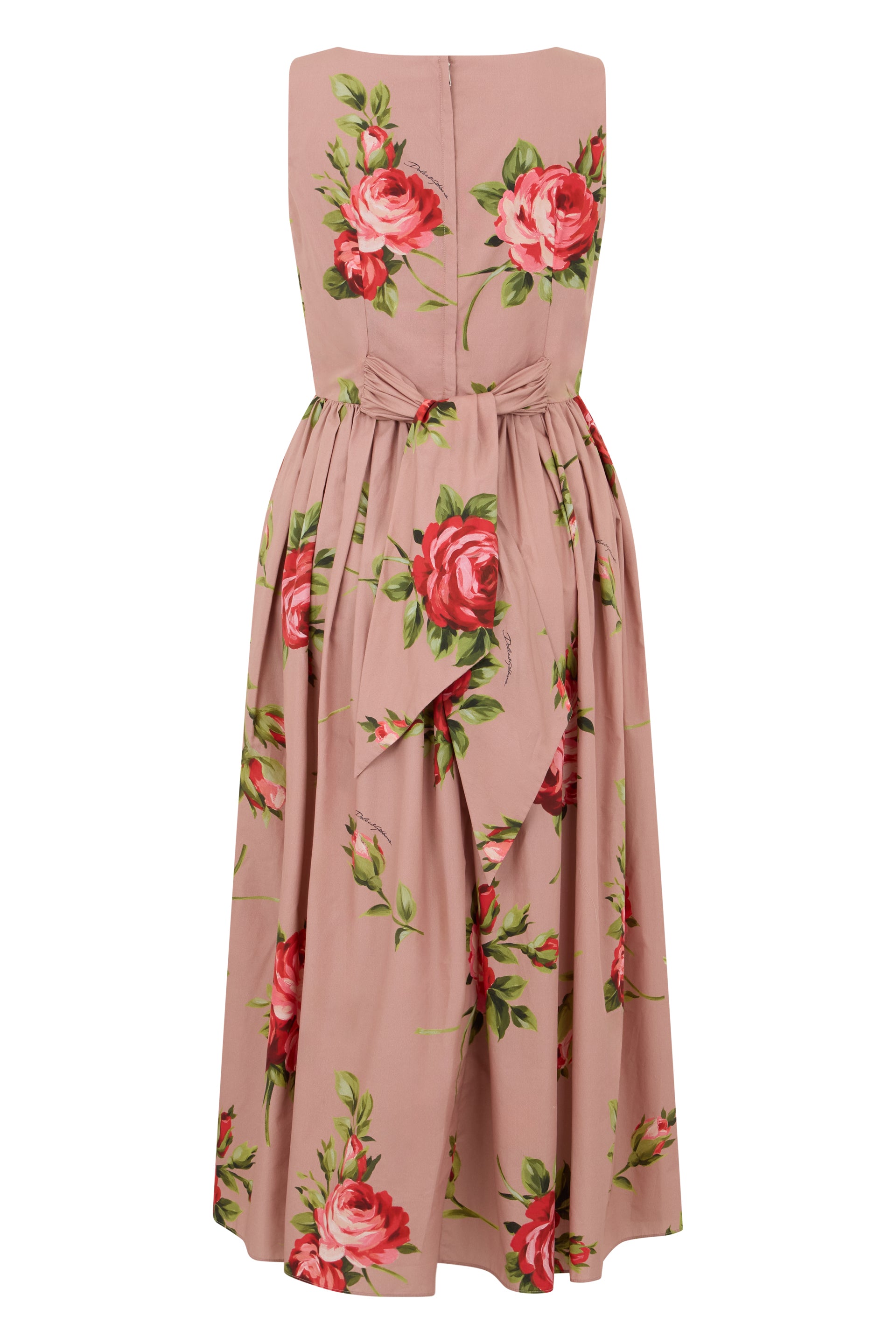 Floral midi dress in cotton