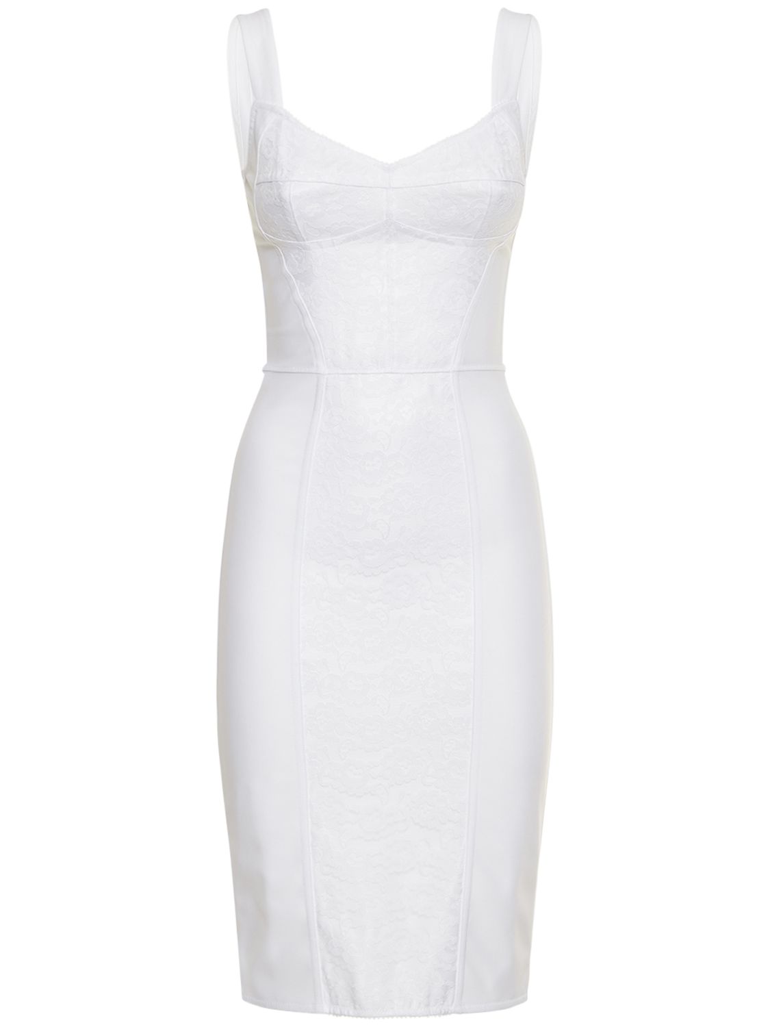 Fitted white elegant dress