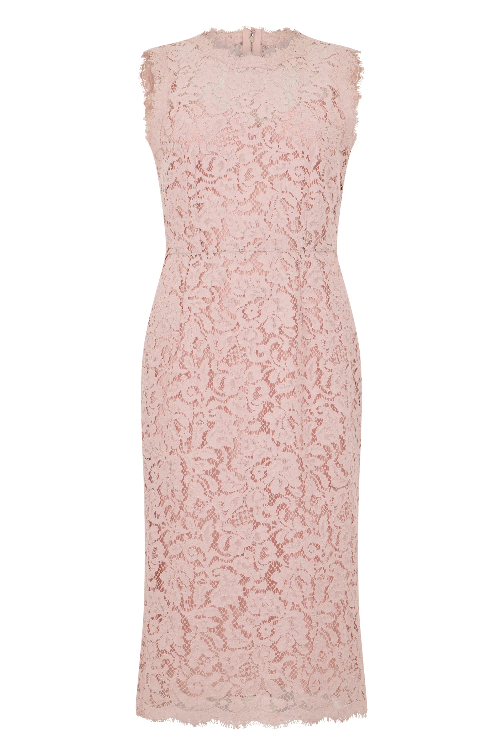 Dress in mixed lace cotton and viscose