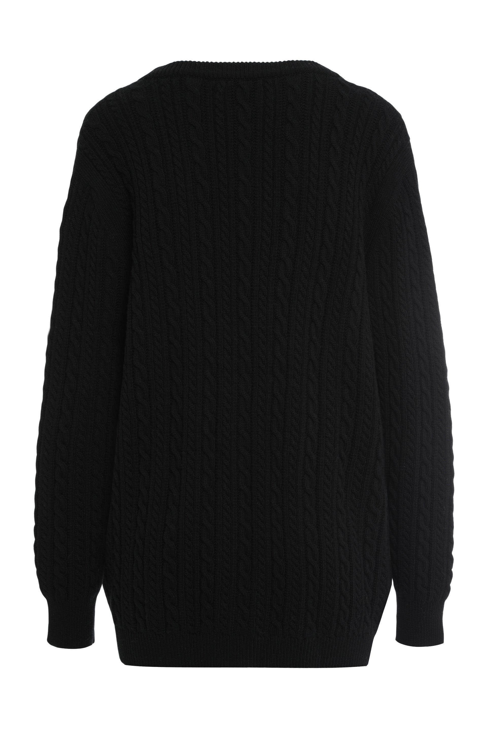 Black cardigan in wool