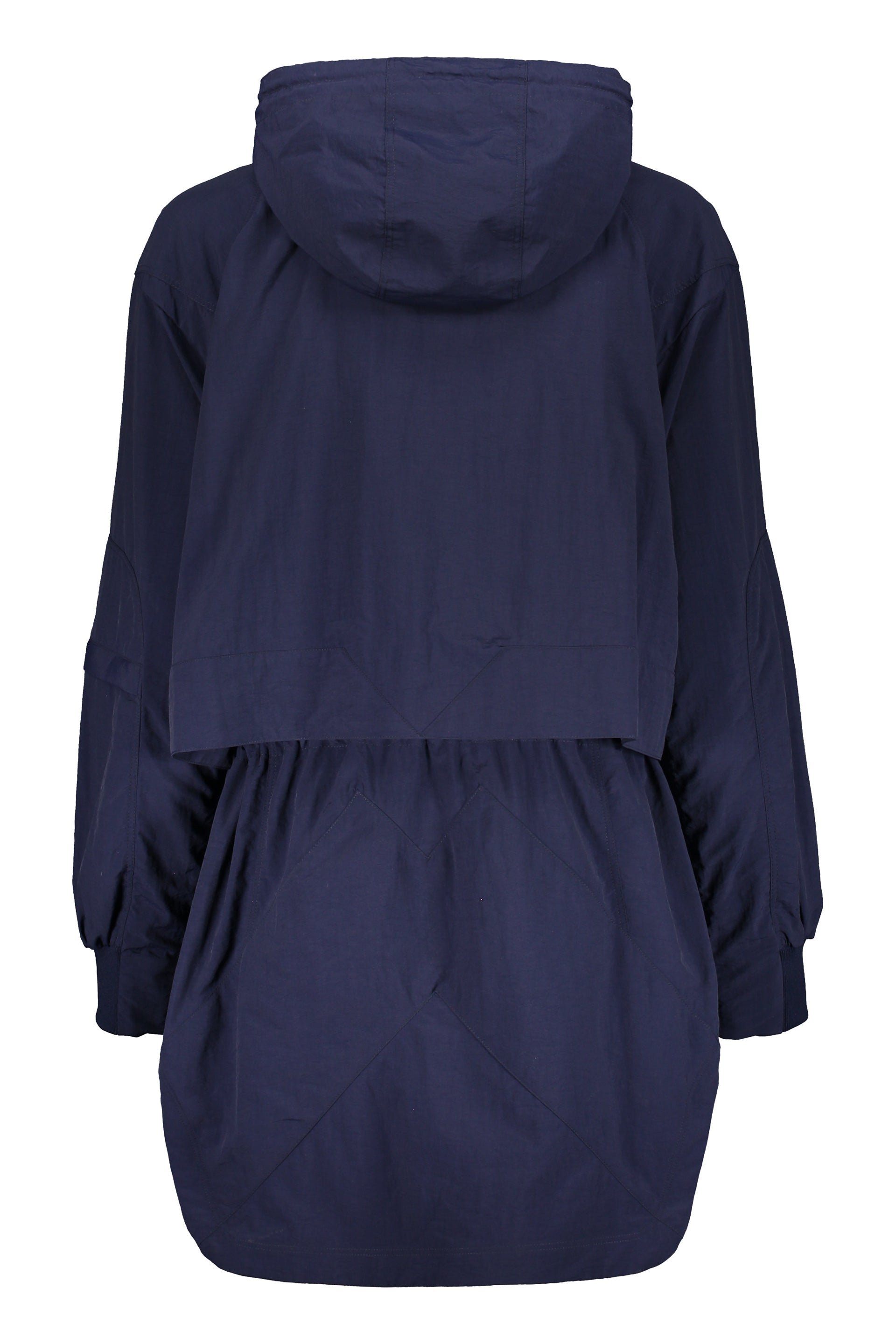 Technical fabric hooded jacket