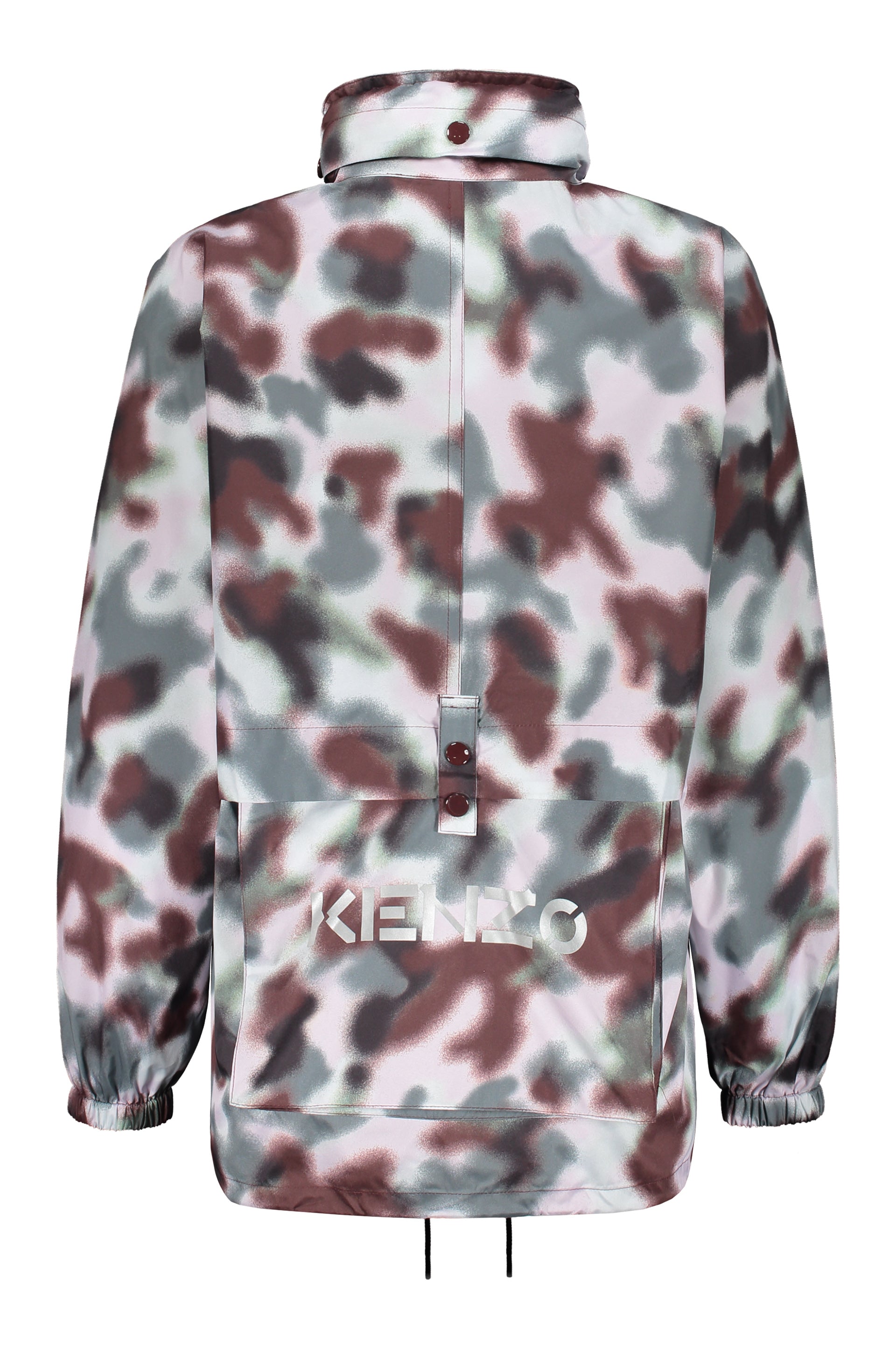 Technical fabric hooded jacket