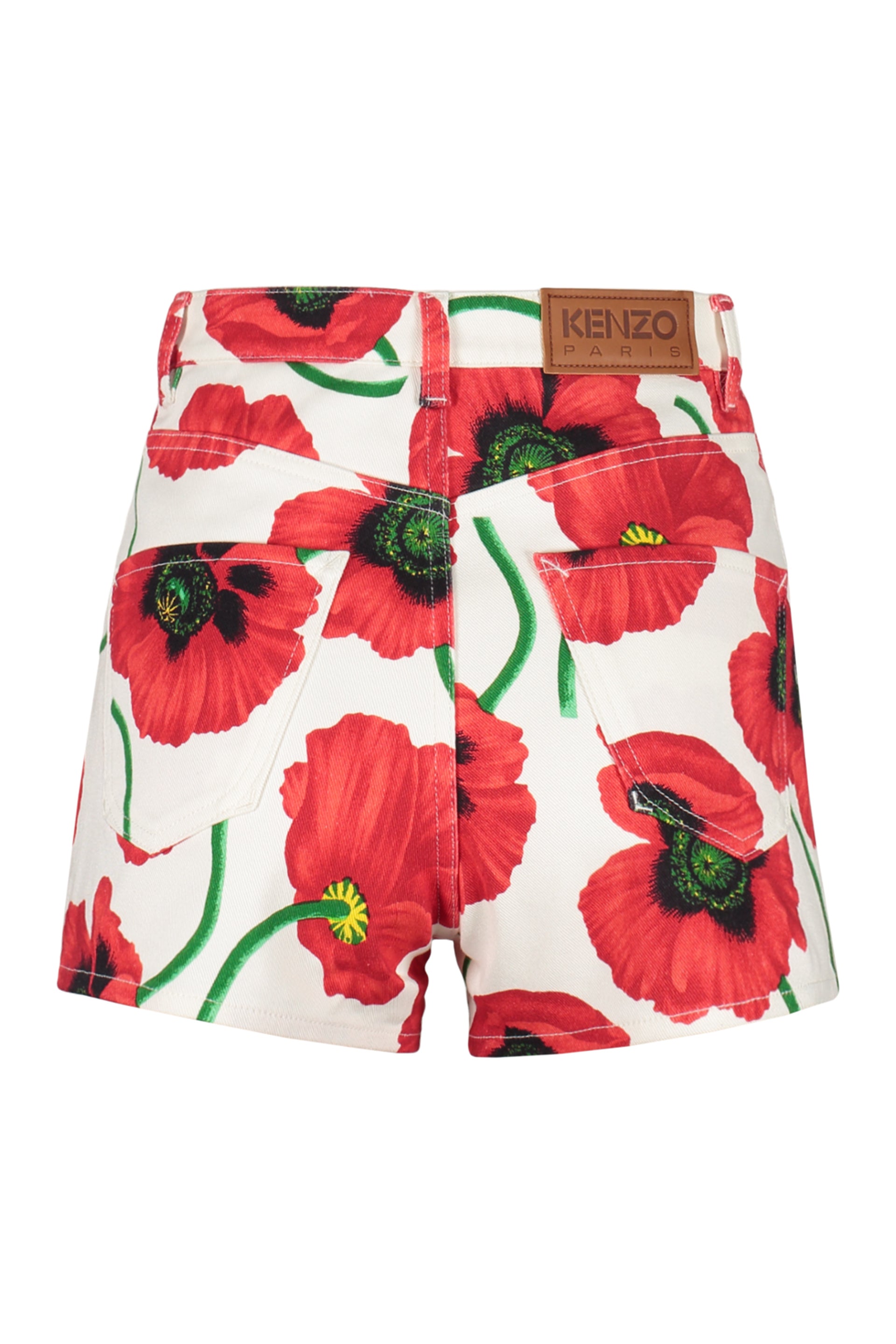 High-rise cut-off denim shorts