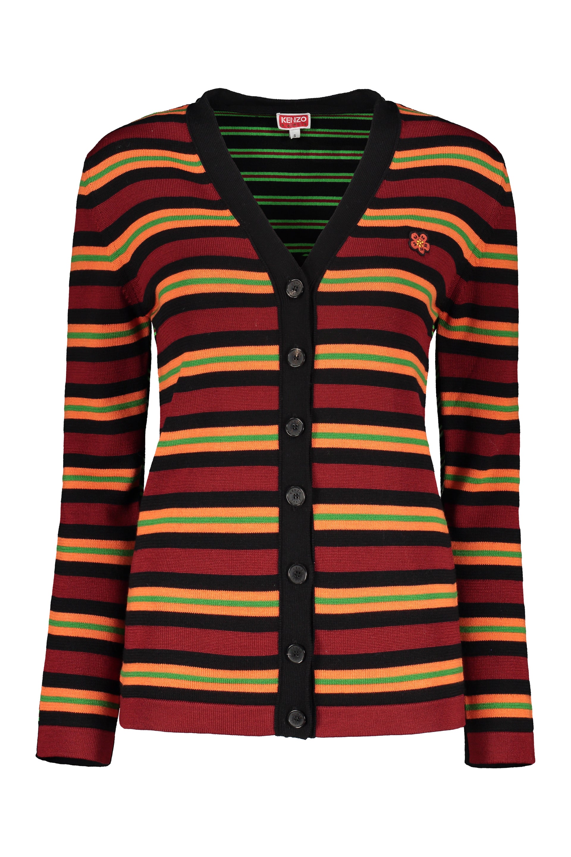 Jacquard knit cardigan