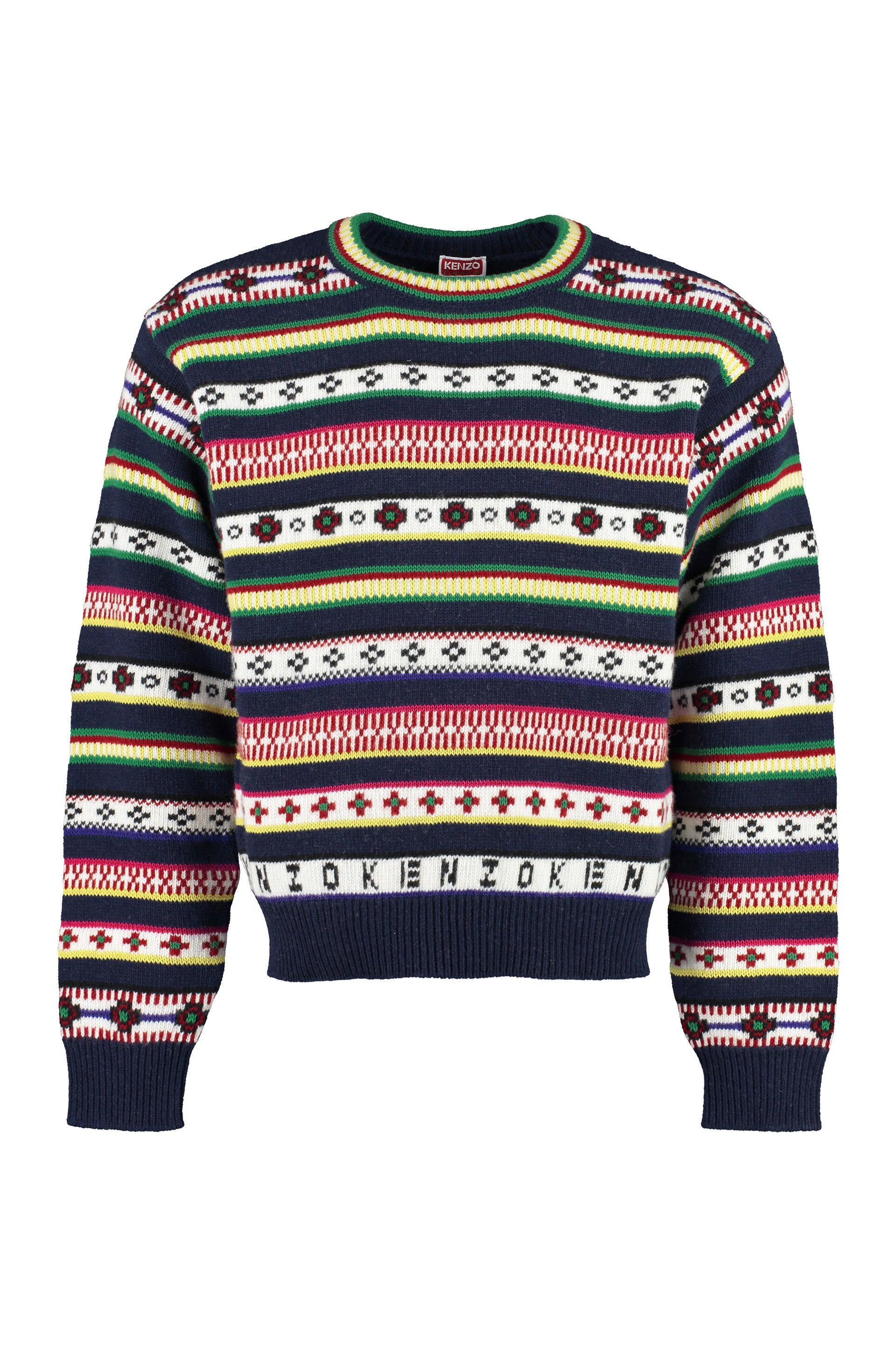 Jacquard wool sweater