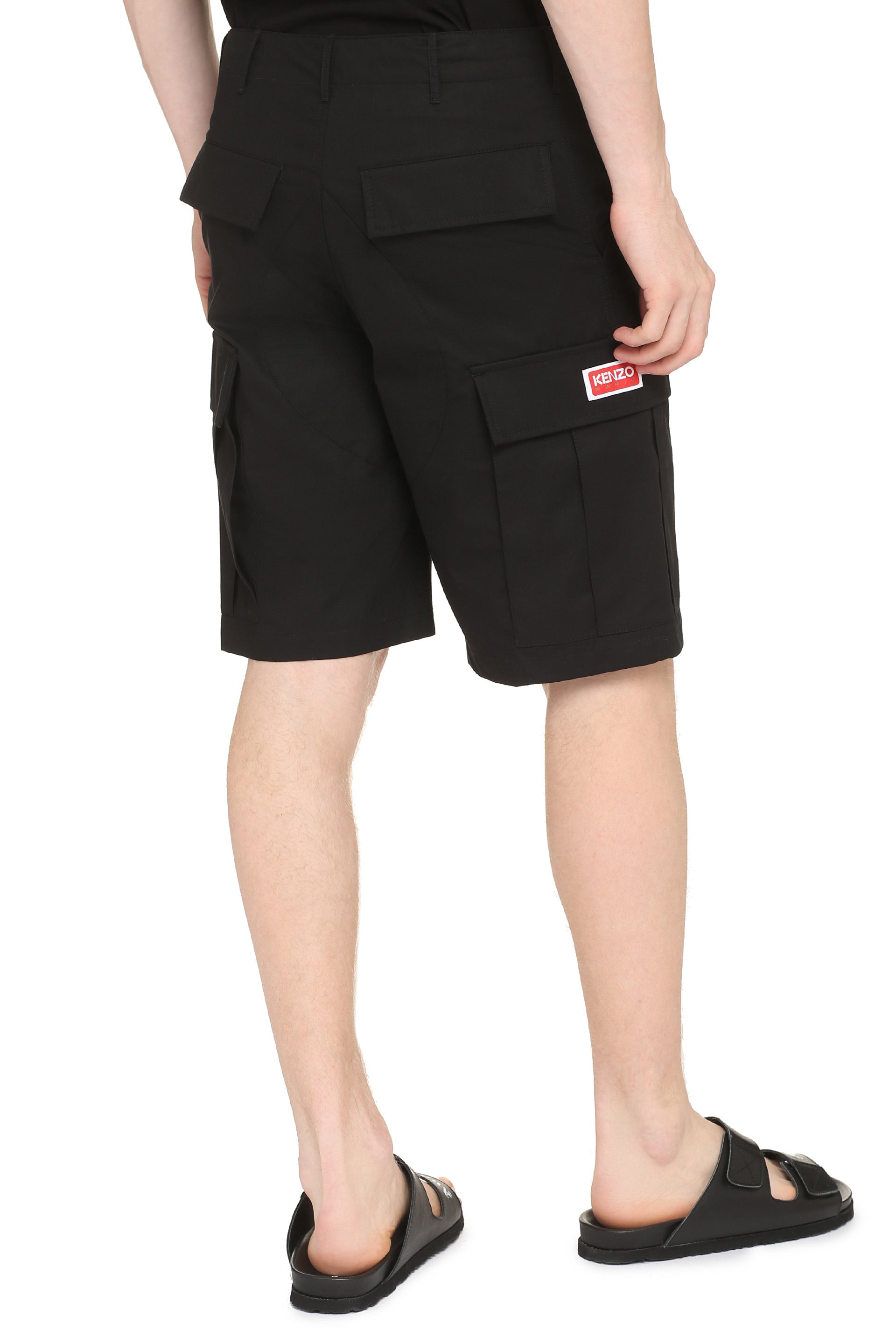 Cotton cargo bermuda shorts