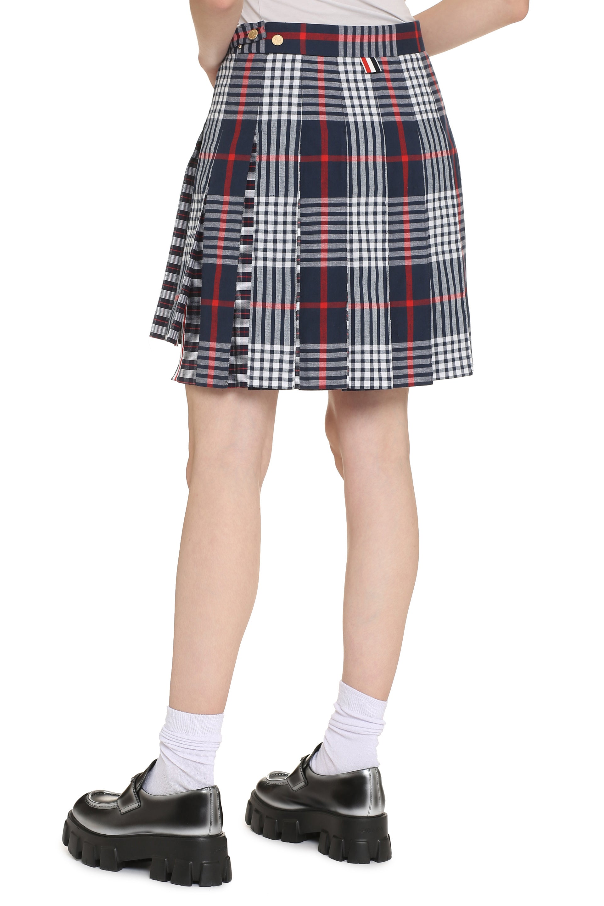 Pleated mini skirt