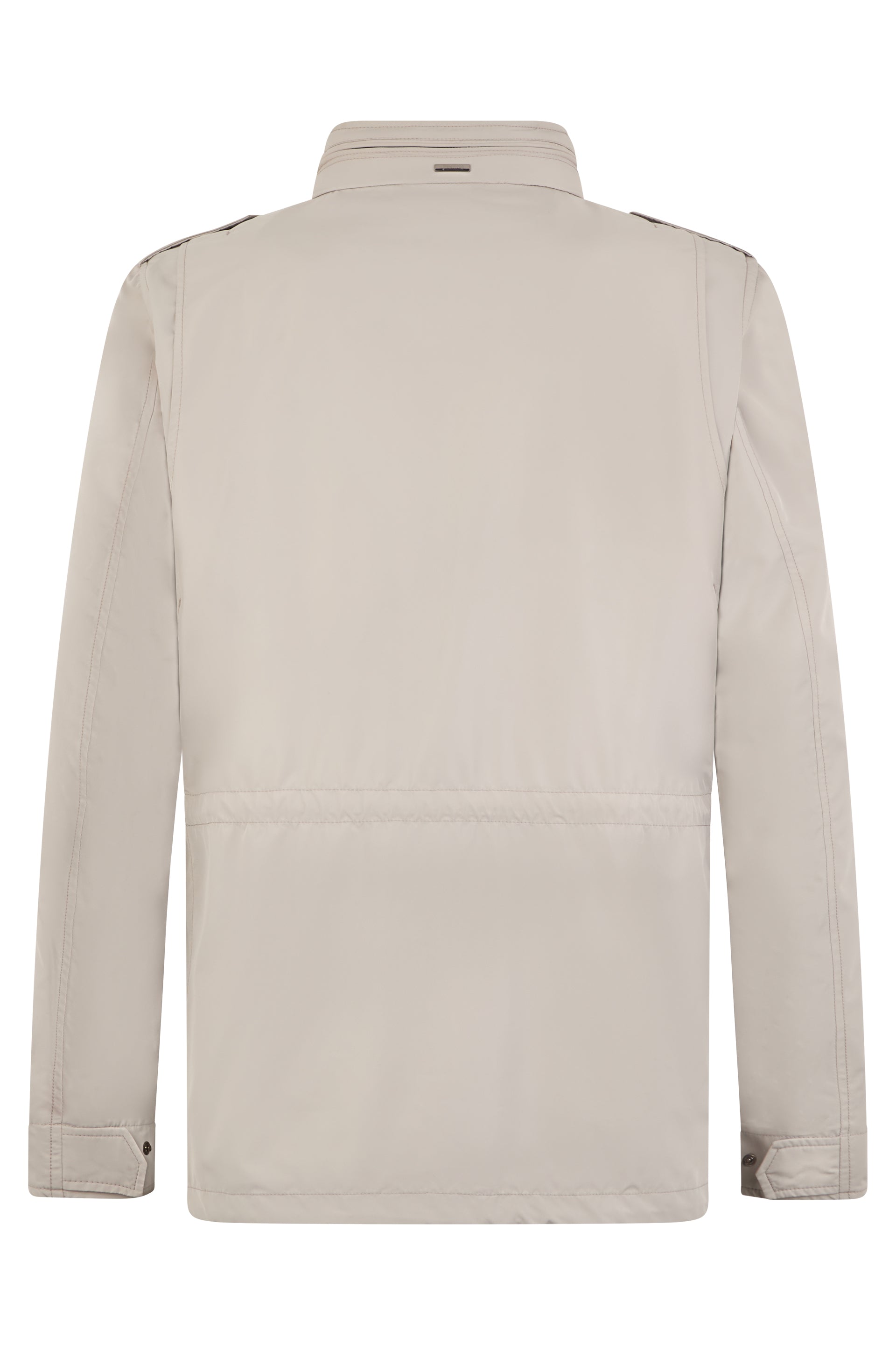 Light beige jacket with zipper and pockets