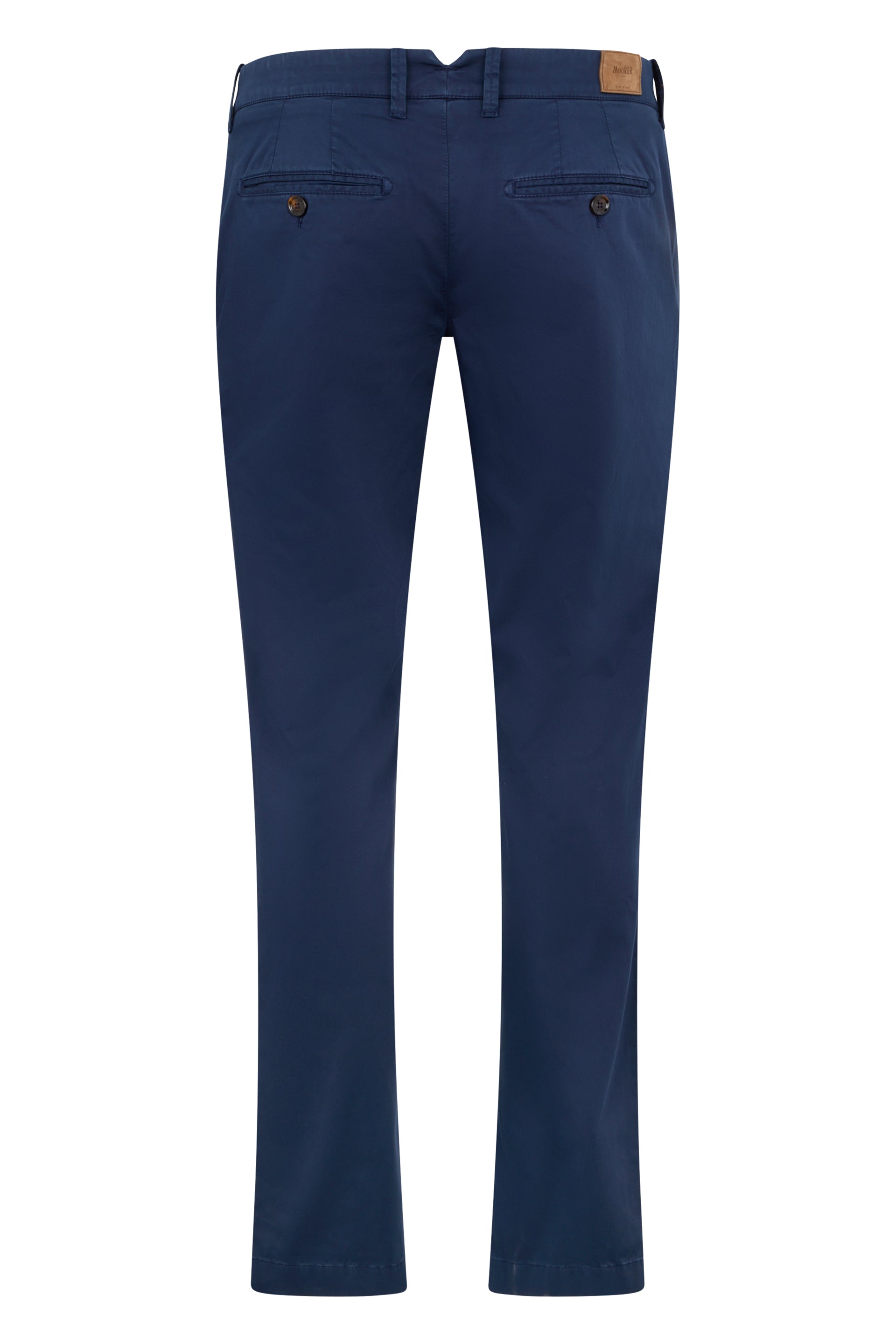Elegant and versatile dark blue long trousers.