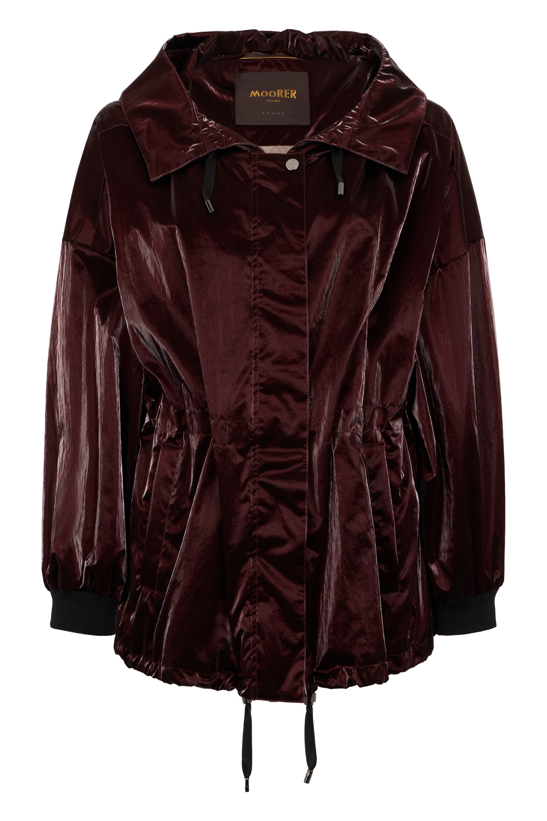 Burgundy jacket elegant and versatile.